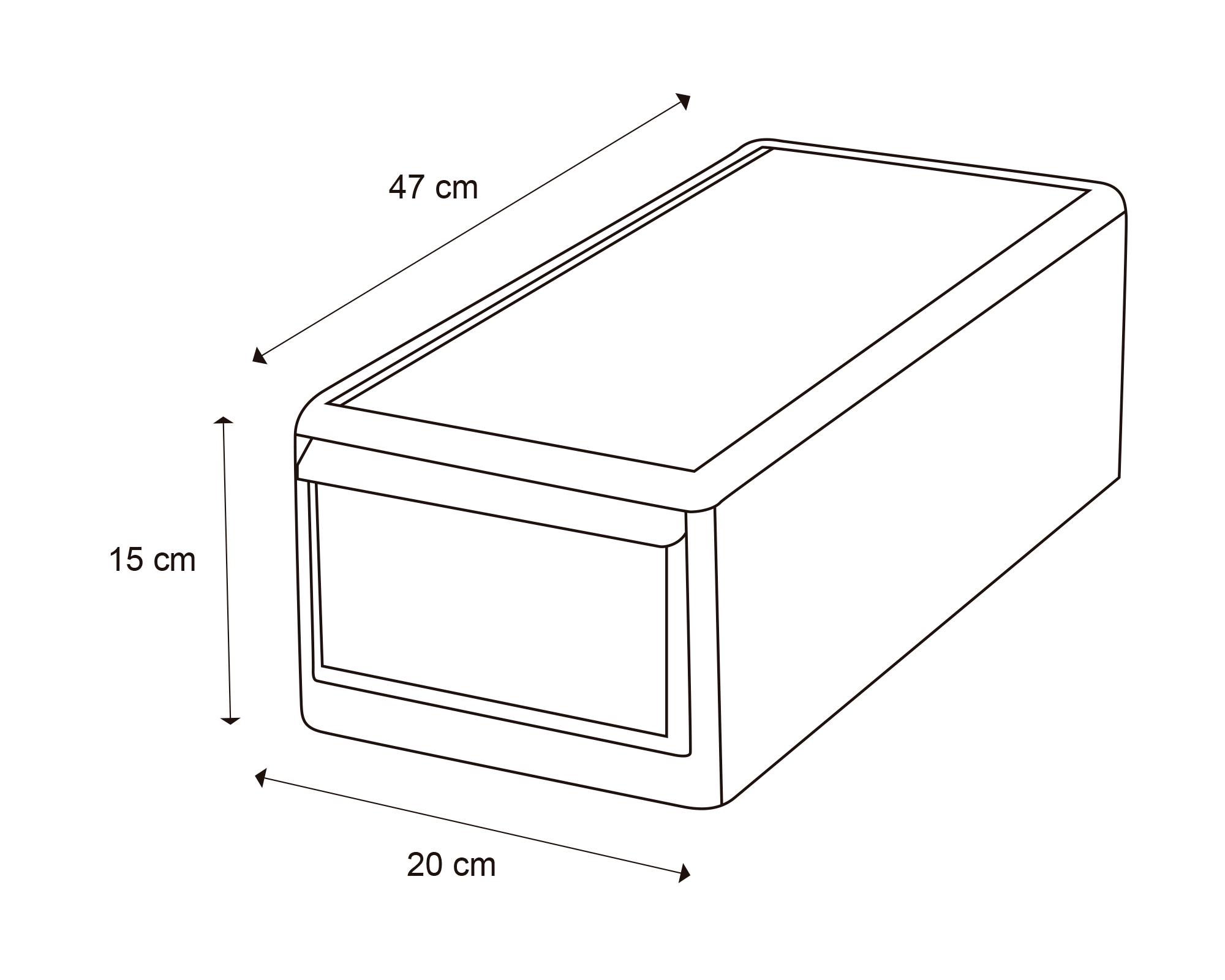Cajonera modular baja grafito 15x20x47 cm-2