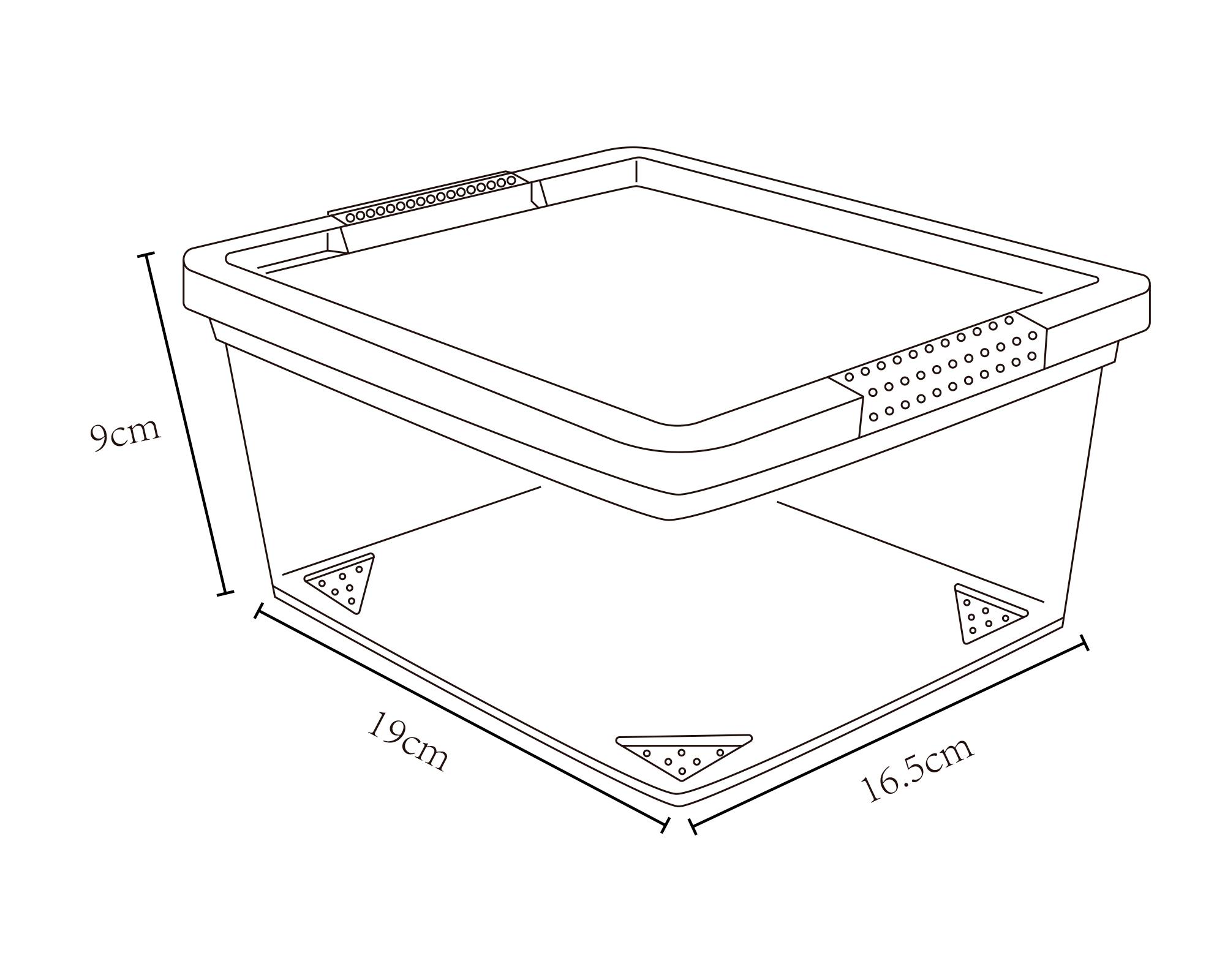 Caja organizadora rojo plástico 2 lt-2