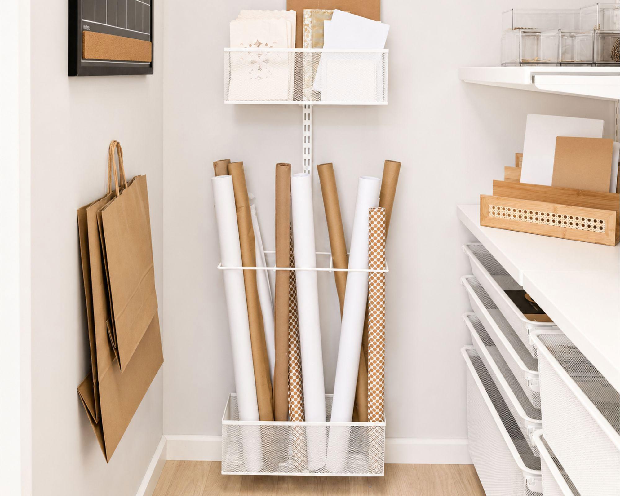 Organizador cilindros para riel 3 espacios metal blanco-3