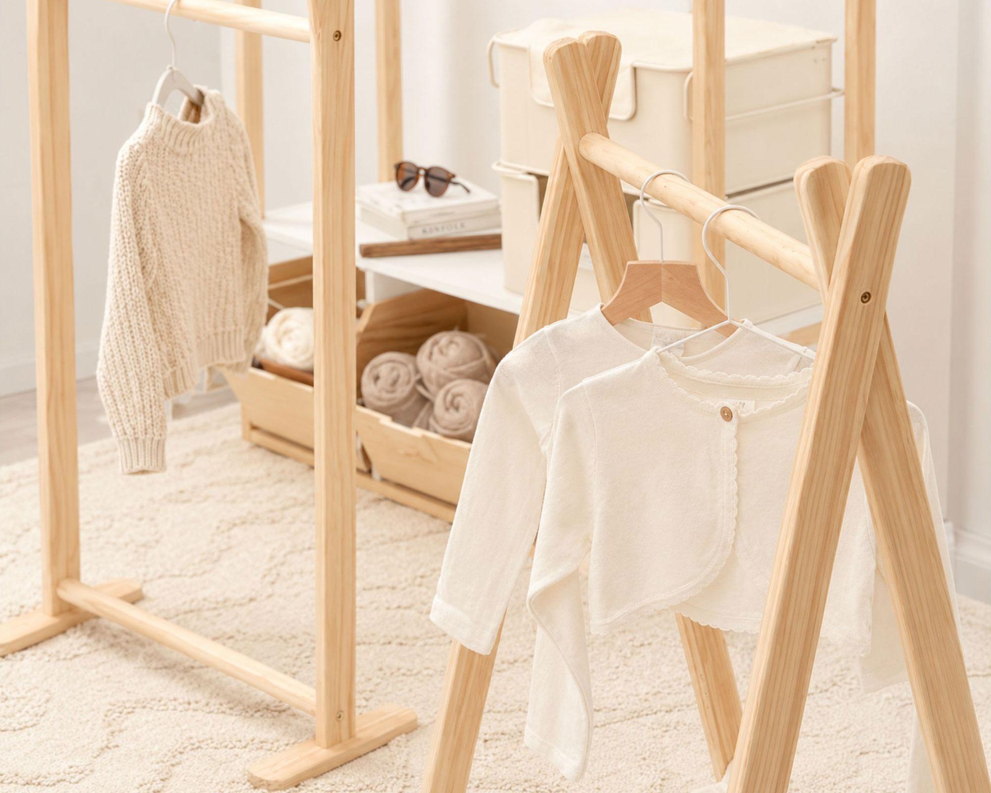 Clóset infantil simple natural 55x24x82 cm-4
