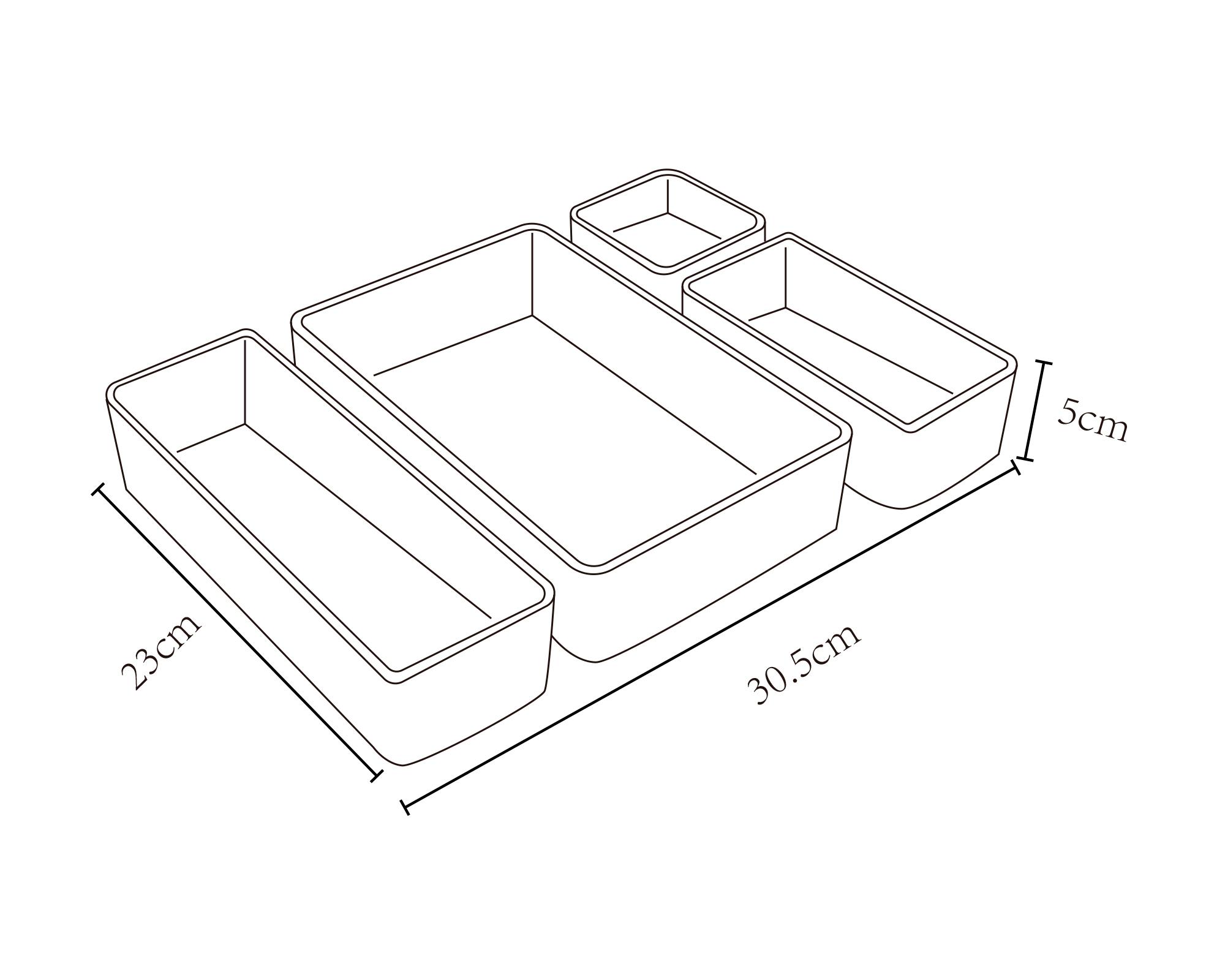 Organizador cajón 4 piezas-2