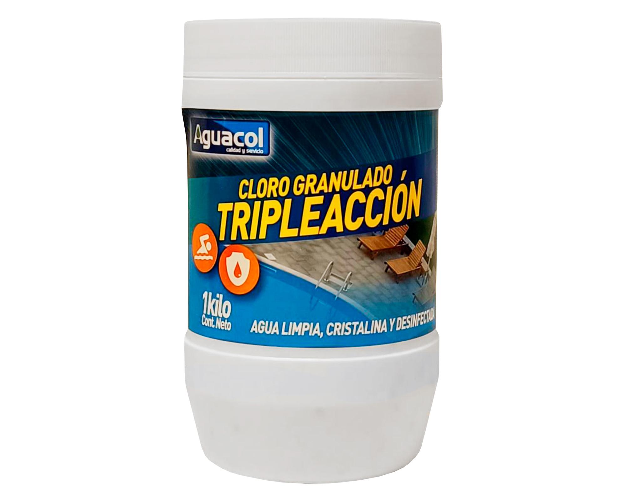 Cloro granulado triple acción piscinas 1 kg-0
