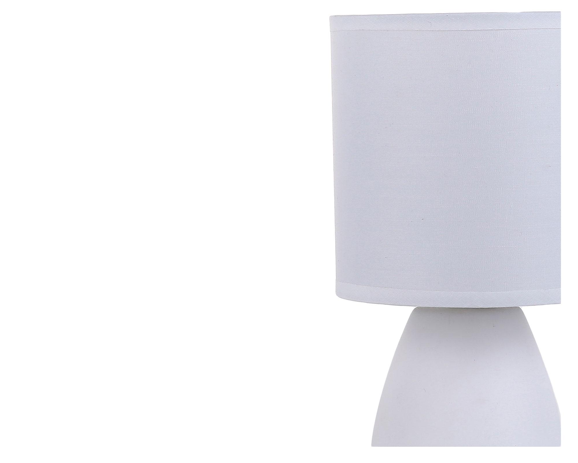 Lámpara mesa Elian 1L E27 blanco invierno 2 unidades-2