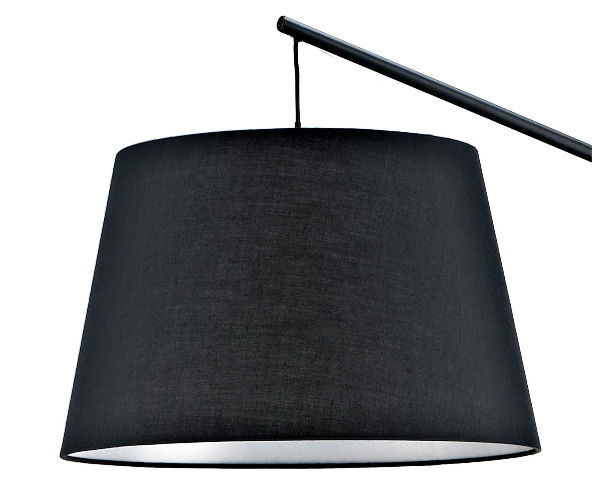 Lámpara pie 1L E27 pantalla negro-2