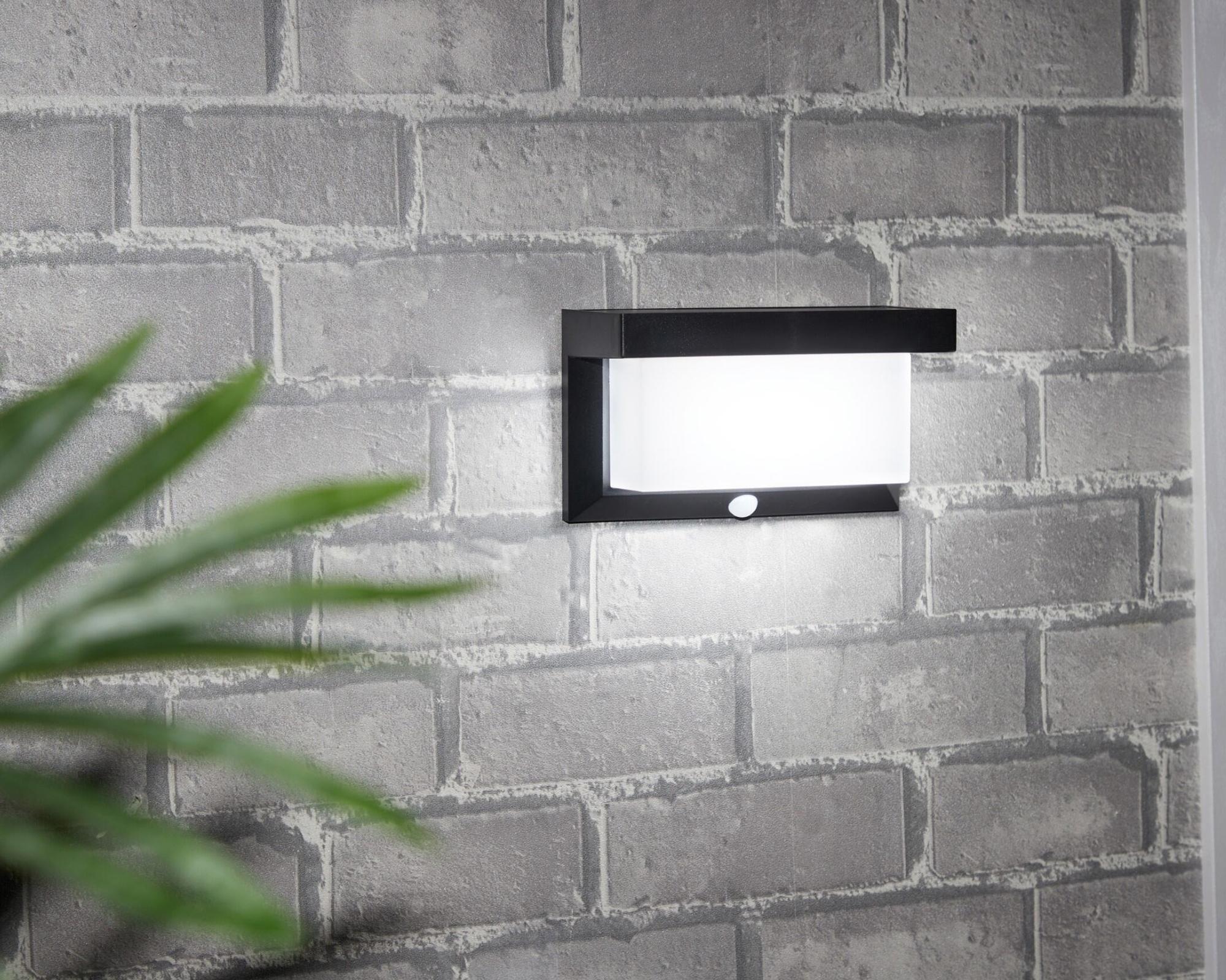 Aplique solar exterior luz fría rectangular-3