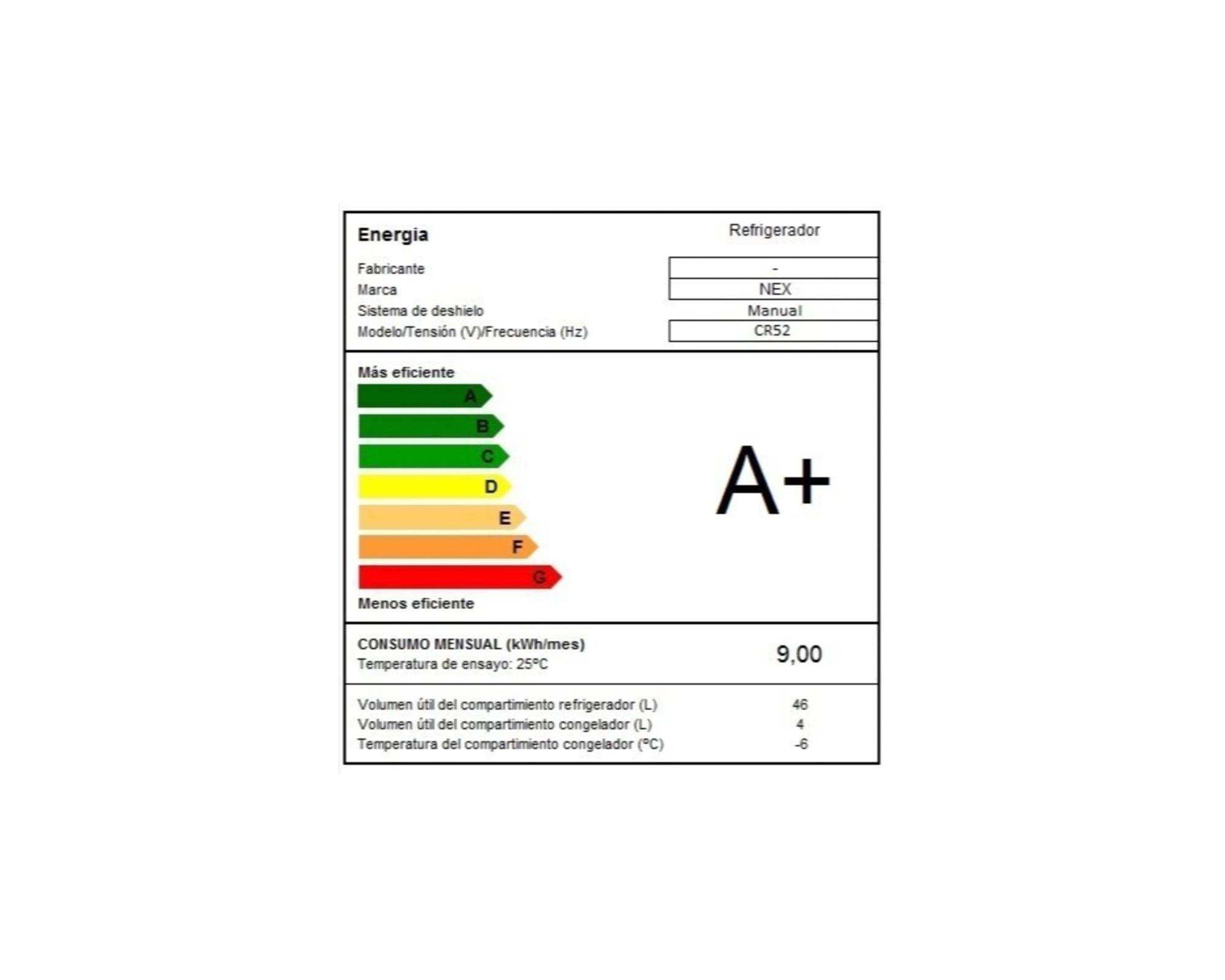 Frigobar CR52BK negro 50L-6