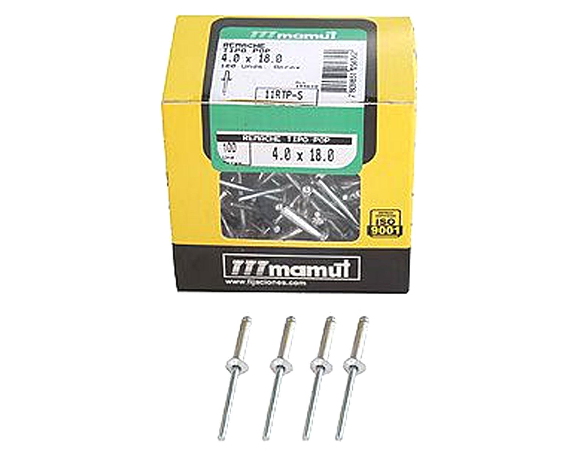 Remache tipo pop t-3. 4 x 18 mm Mamut-1