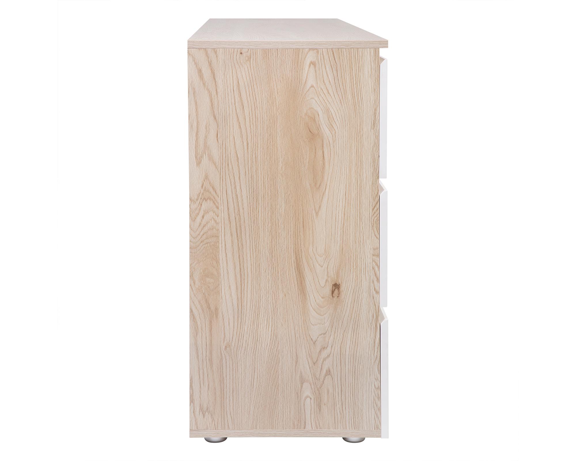 Cómoda Mallorca 6 cajones madera/blanco-3