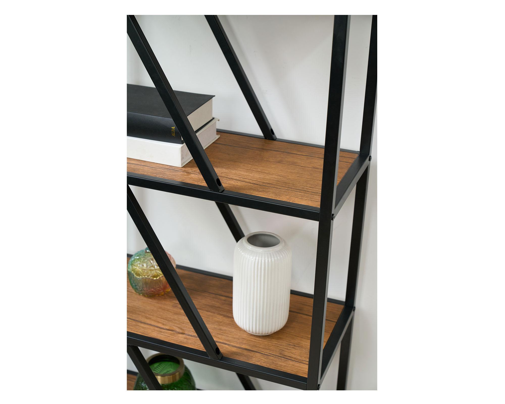 Repisa Sabina natural/negro 155x60x30 cm-1