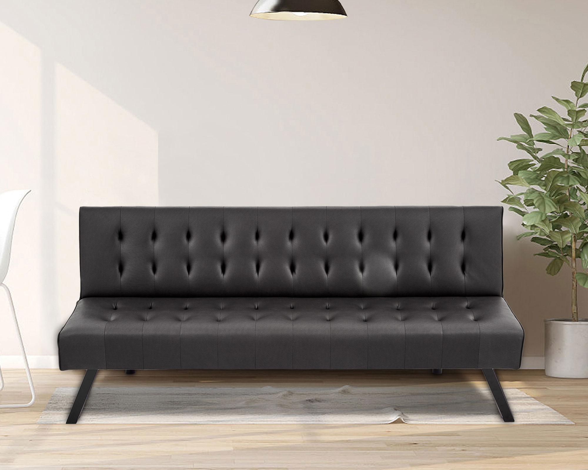 Futón Amb negro 77x180x86 cm-3