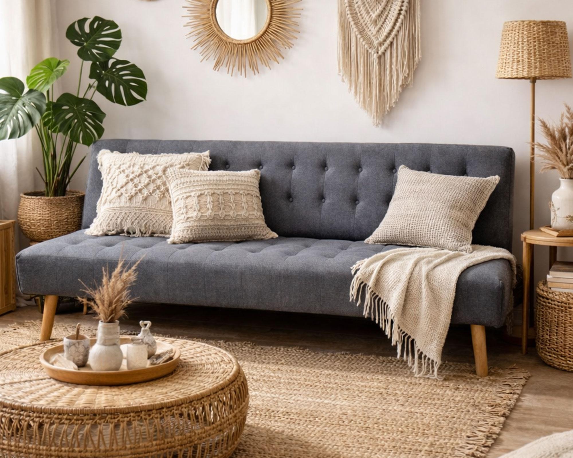 Futón Amb tela gris-8