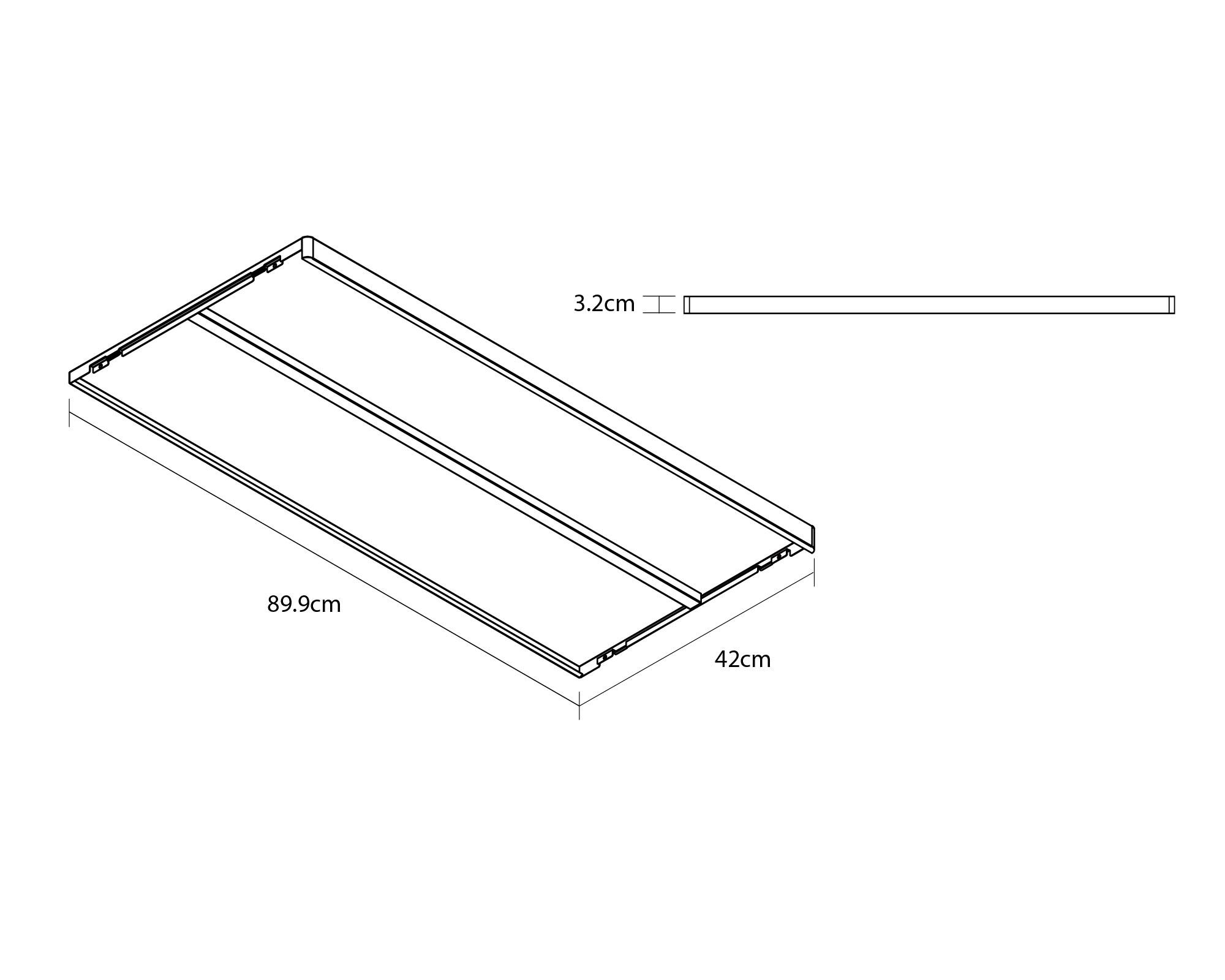 Superficie ensamble blanco 3.2x89.9x42 cm-2