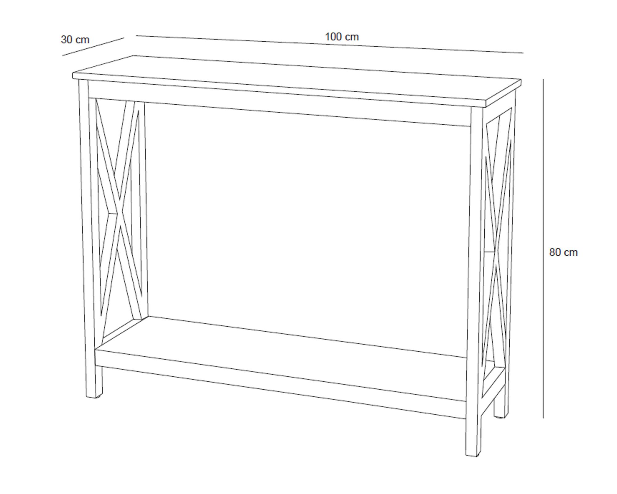 Mesa arrimo Álamo negro 80x100x30 cm-2