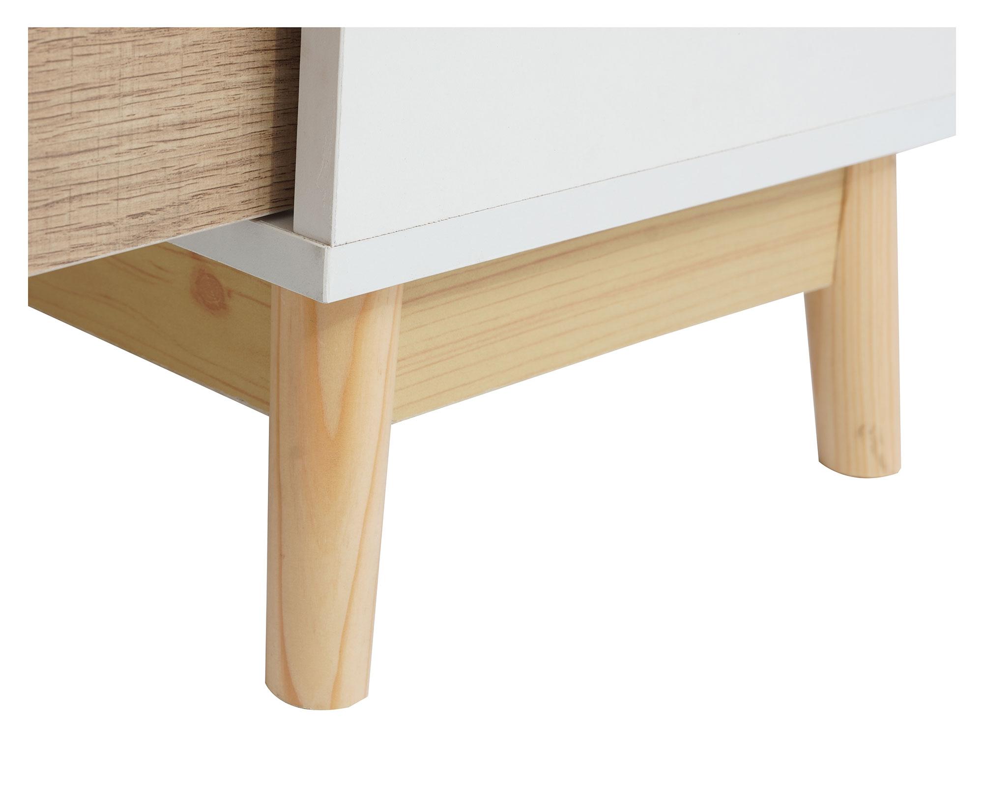 Estante organizador Florencia blanco/natural 126x114x30 cm-5