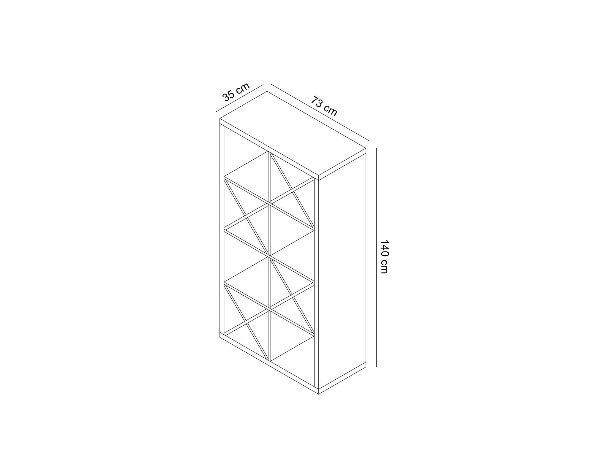 Estante Liam 140x73x35 cm blanco-4