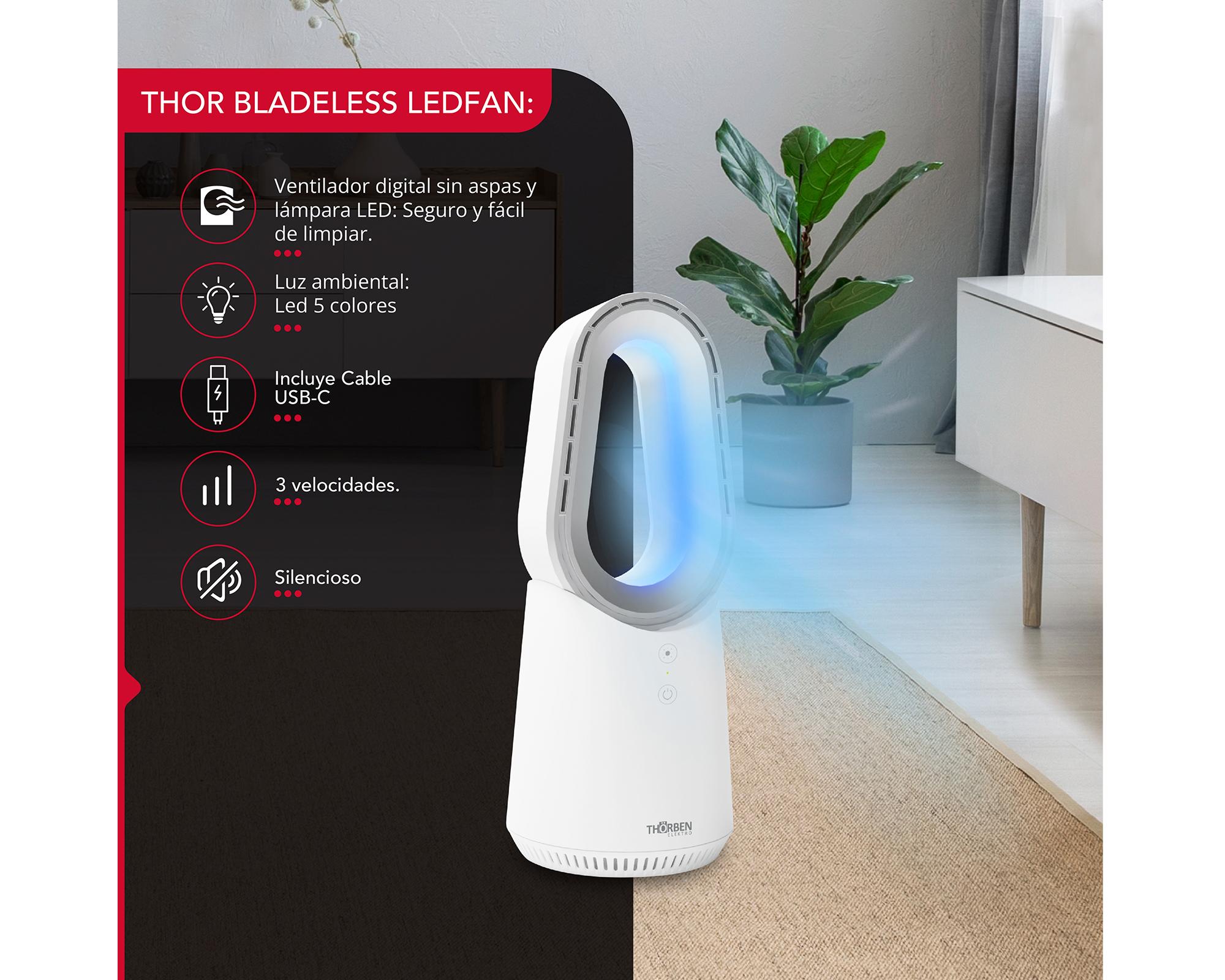 Ventilador sin aspas Thor Bladeless LED fan 940 g-3