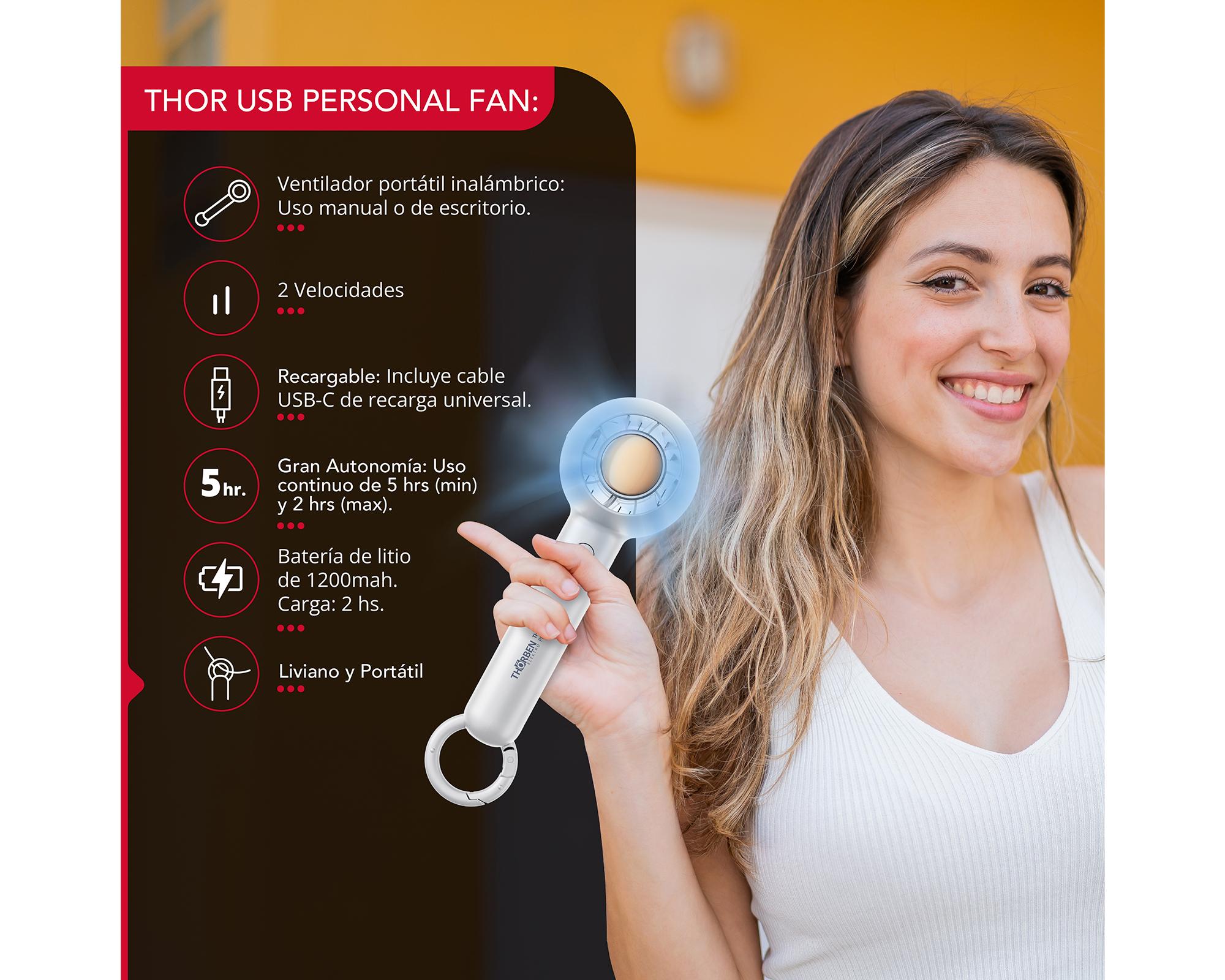Ventilador personal Thor USB fan white 125 g-5
