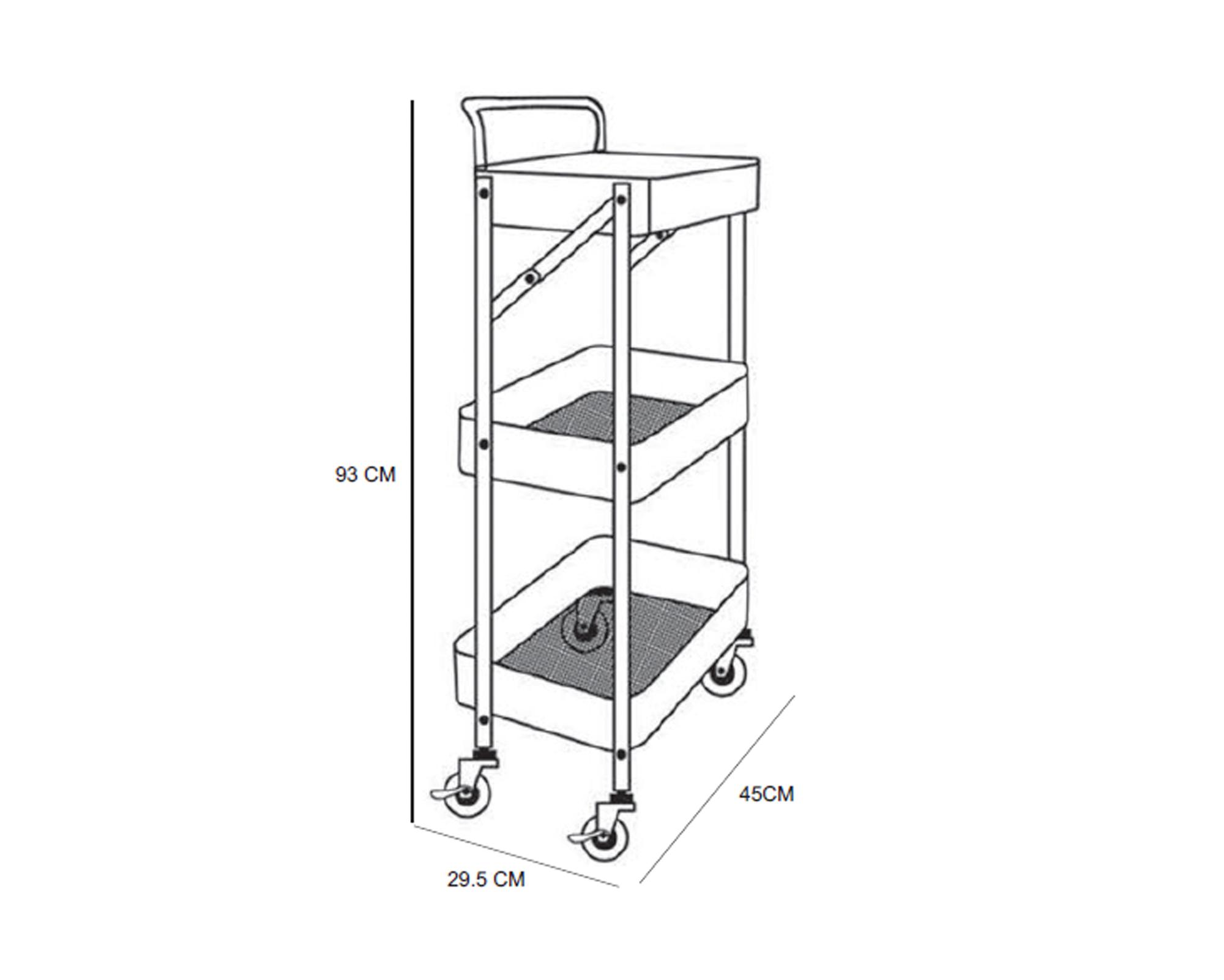 Carro bar Plegable negro-4