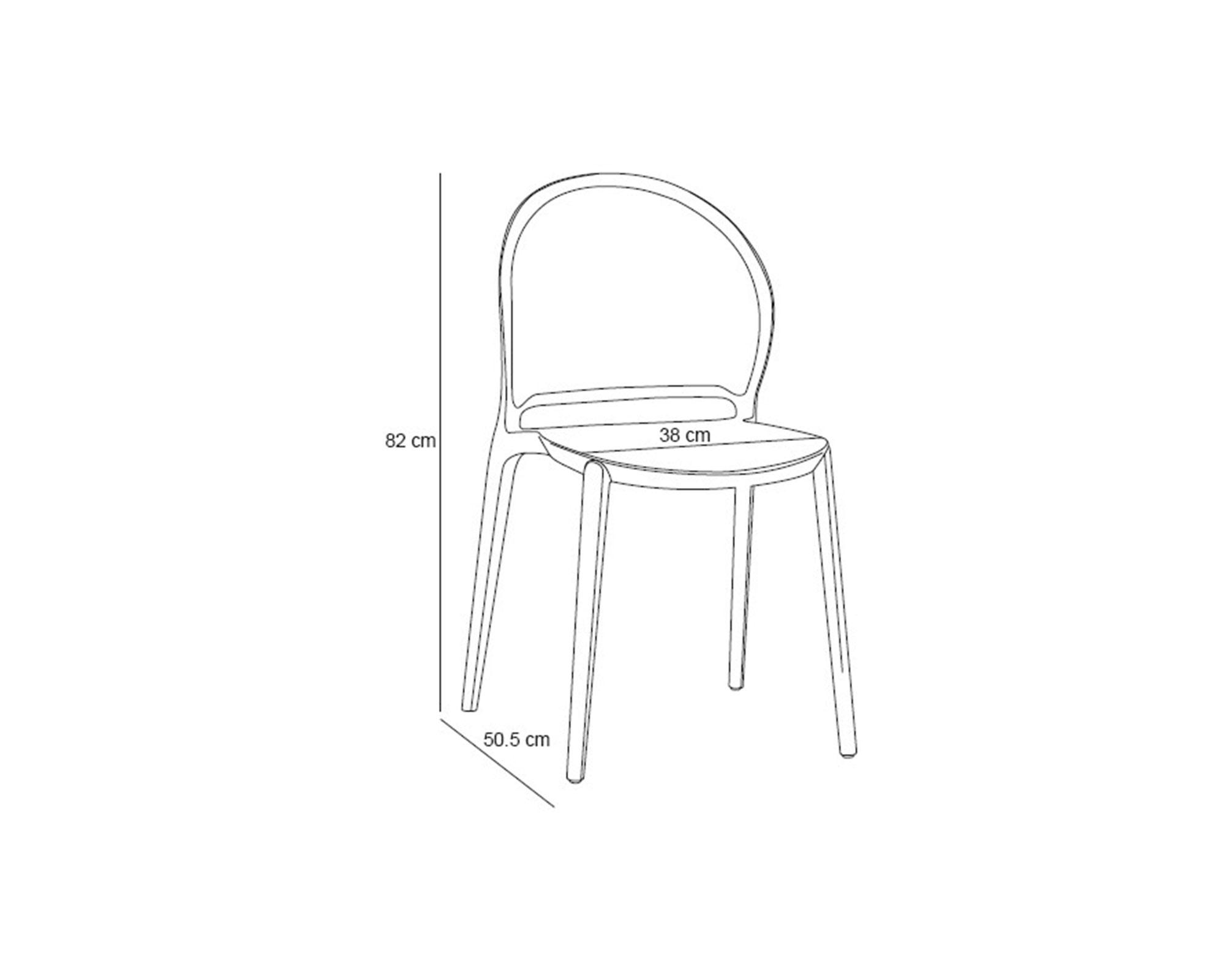 Silla Nil gris 82x38x50.5 cm-6