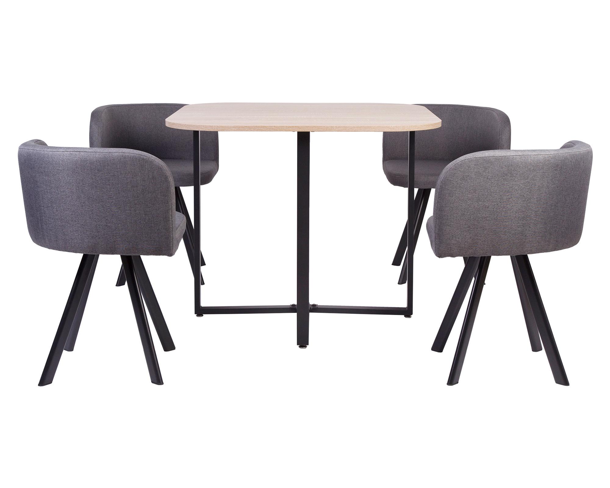 Comedor 4 sillas gris-3