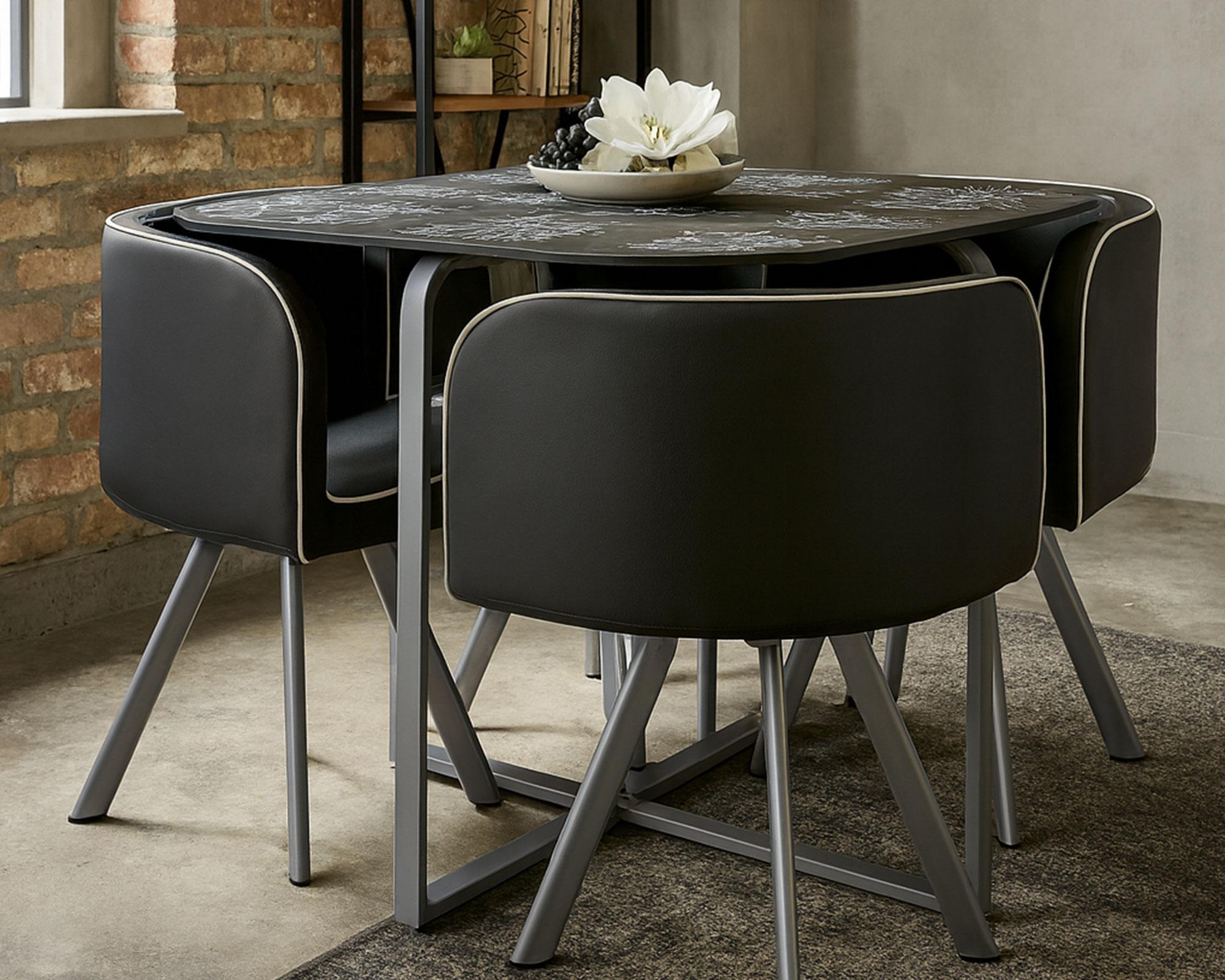 Comedor 4 sillas Coffe 73x90x90 cm-8