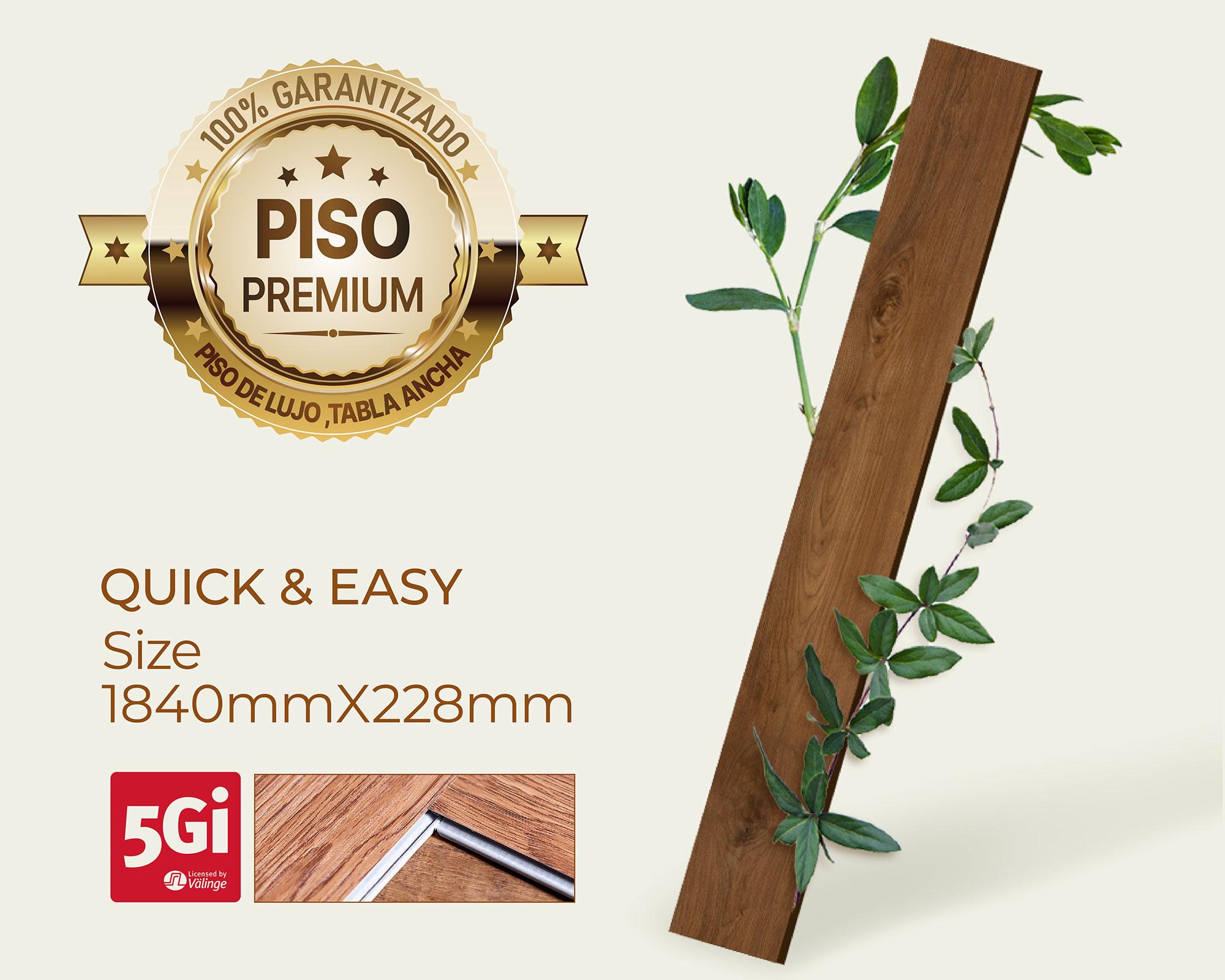 Piso vinílico SPC Premium grey 8 mm 1.68 m2-6