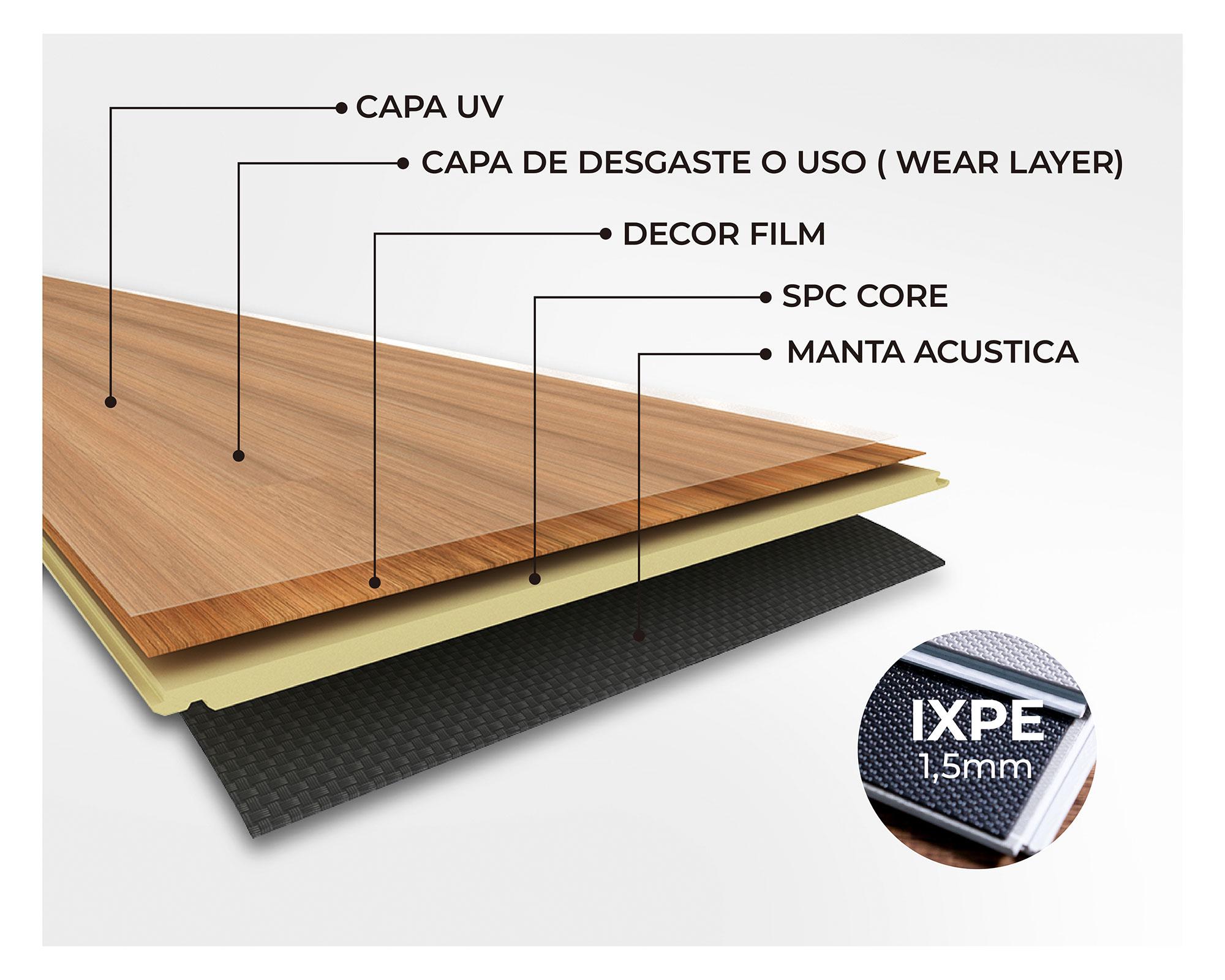 Piso vinílico SPC Premium grey 8 mm 1.68 m2-7