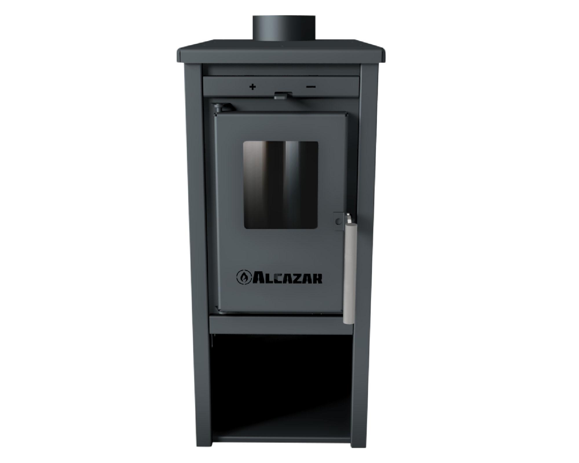 Estufa a leña 5.5 kW Patagonia 350 gris-2