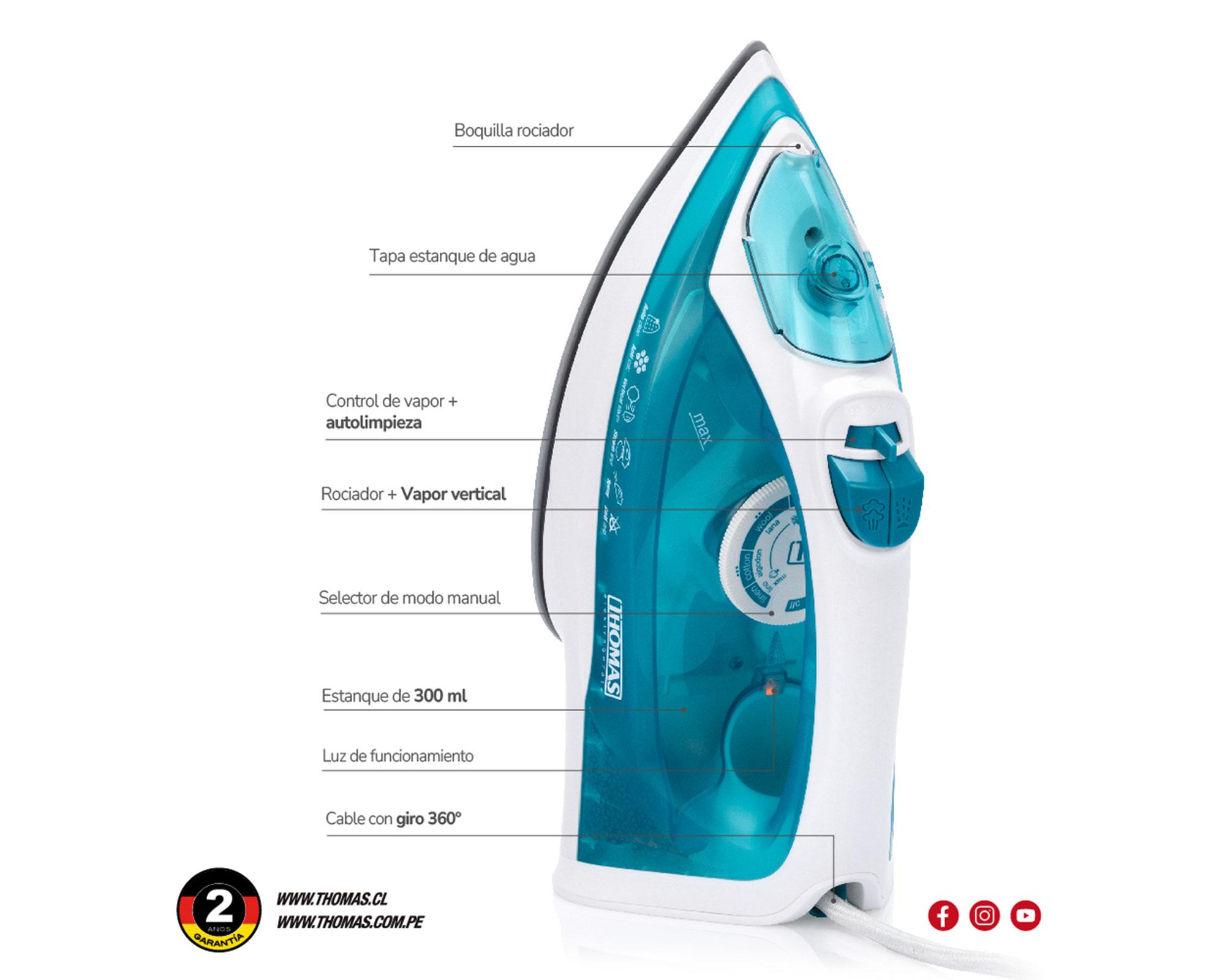 Plancha a vapor vertical TH-7055 2200 W-3