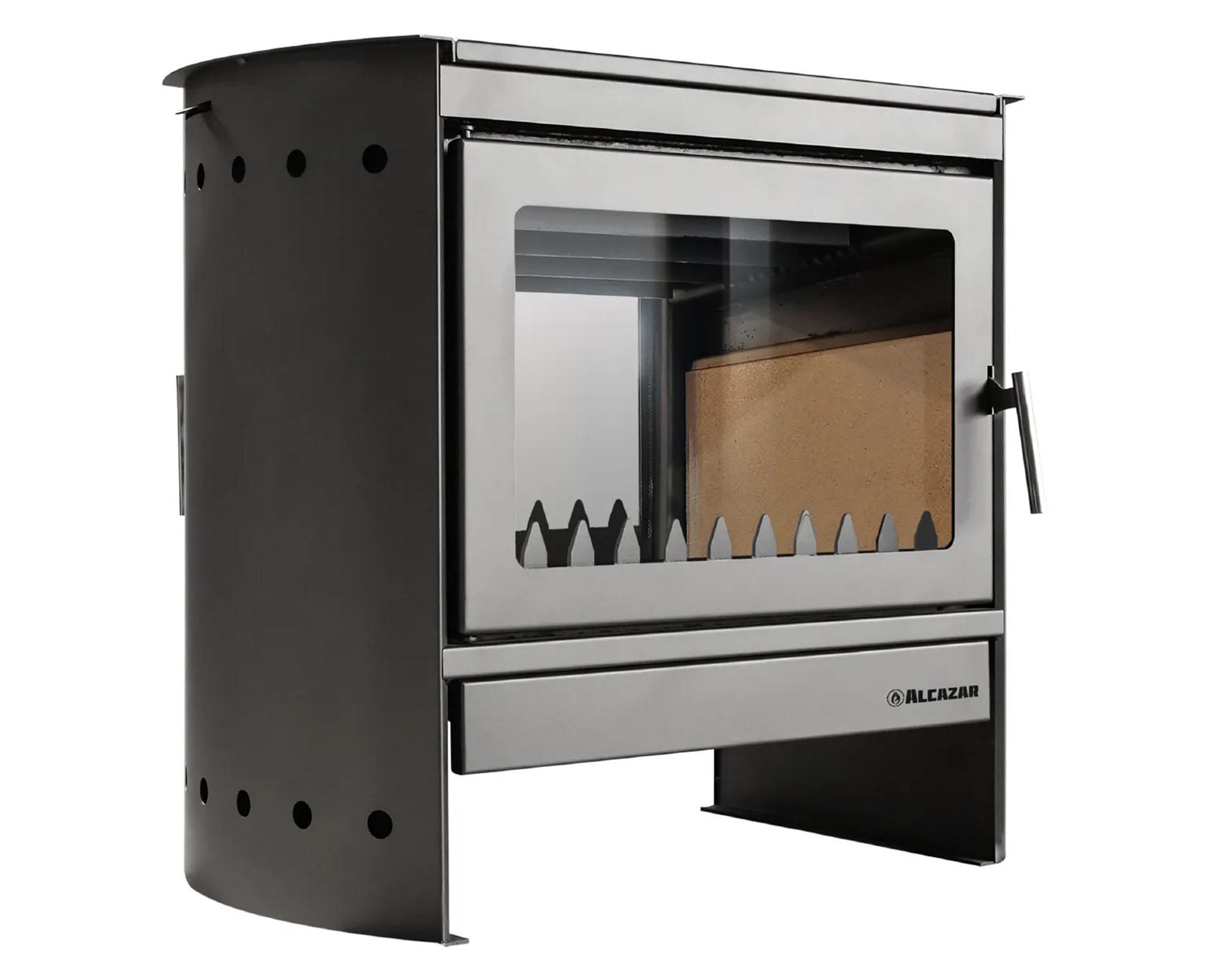 Estufa a leña Tirolesa 28 kW gris-1