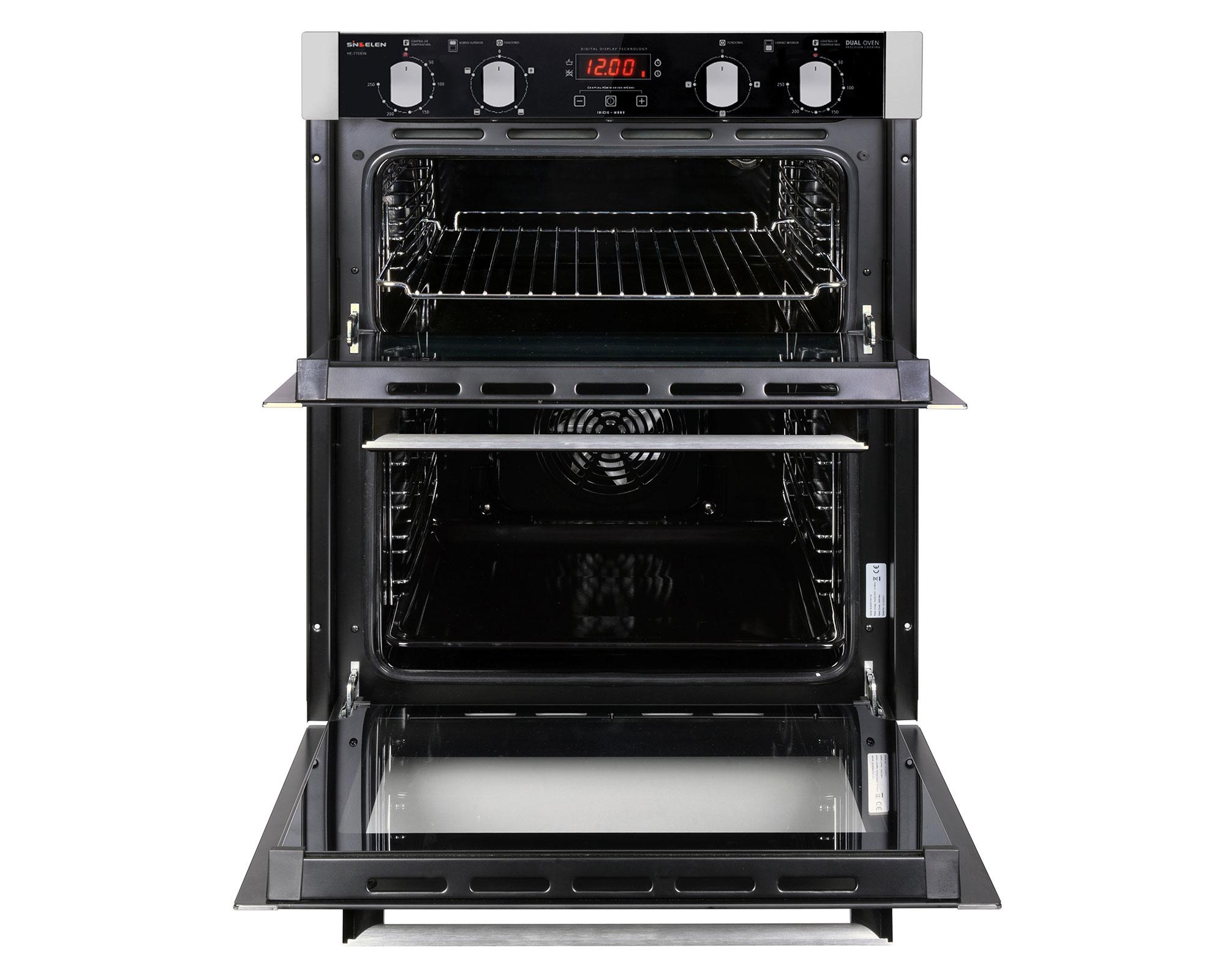 Horno eléctrico doble empotrable HE-7700IN gris 34/50 lt-1