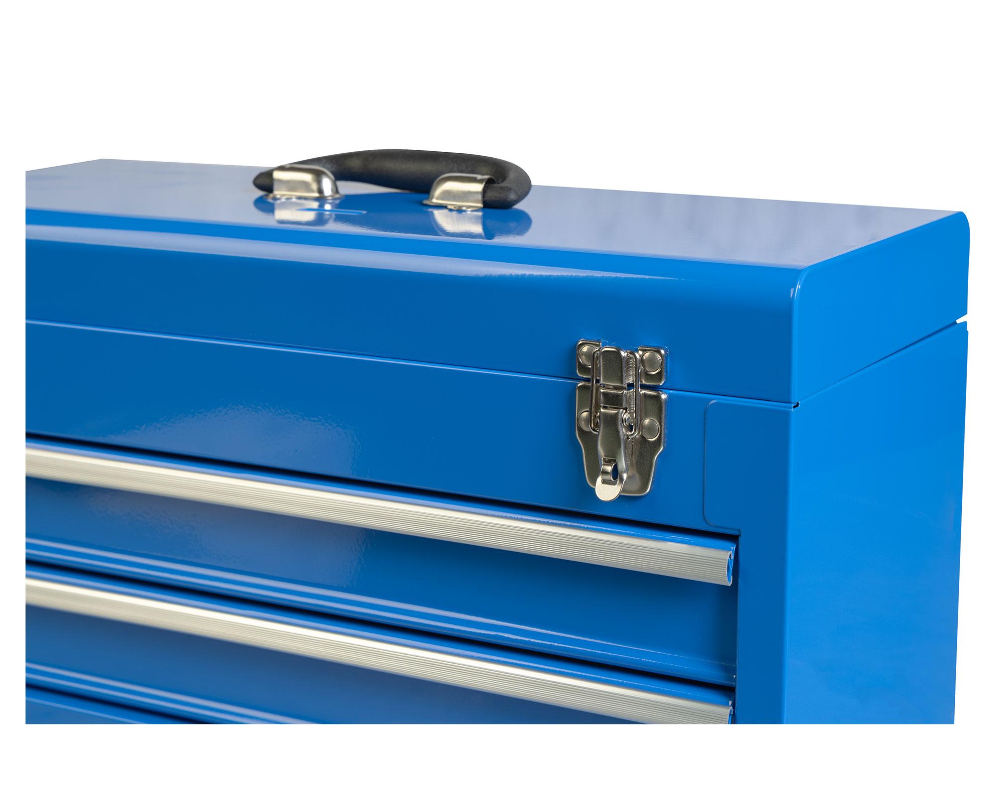 Caja organizadora herramientas 2 cajones azul-4