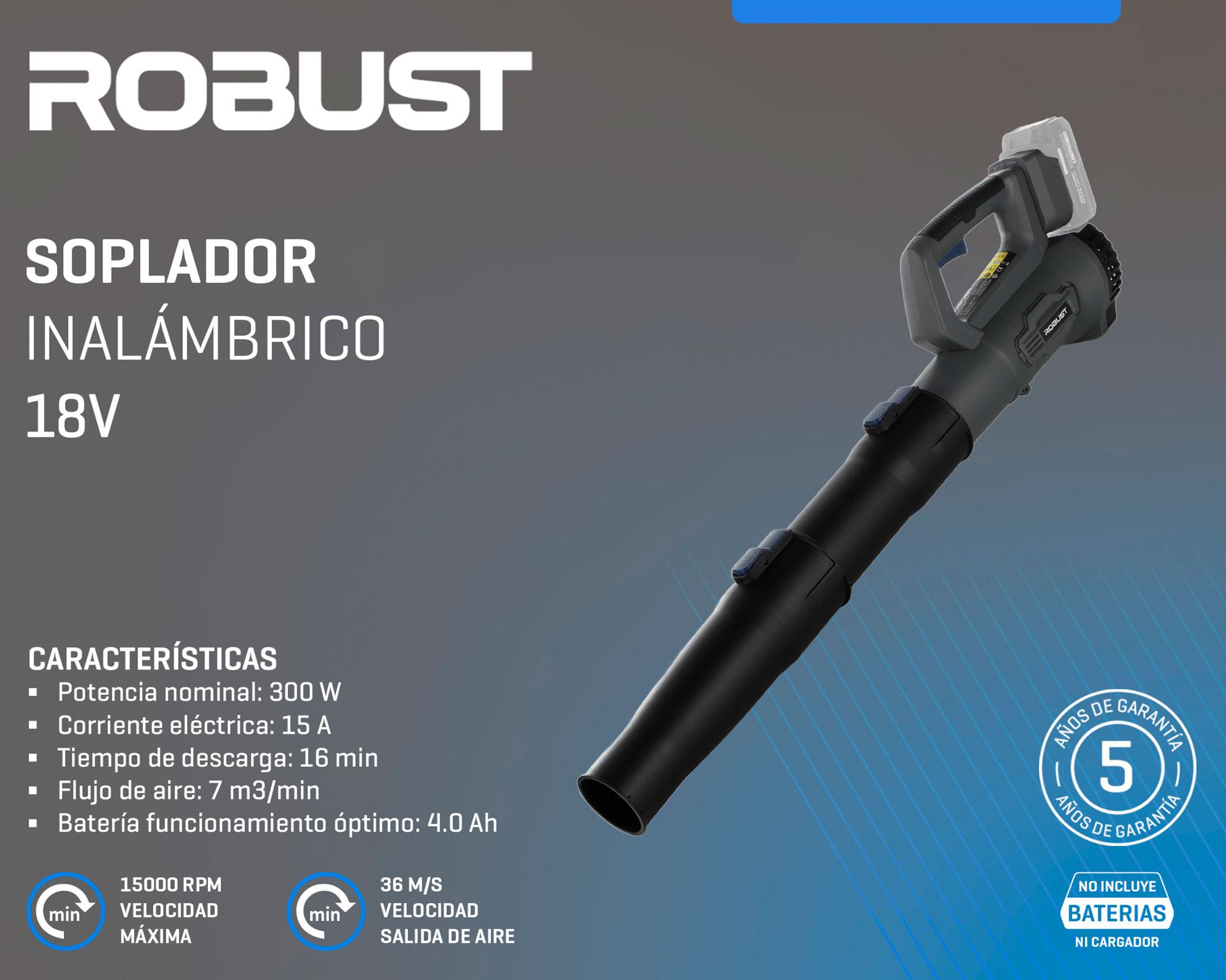 Soplador inalámbrico 300W 18V-5