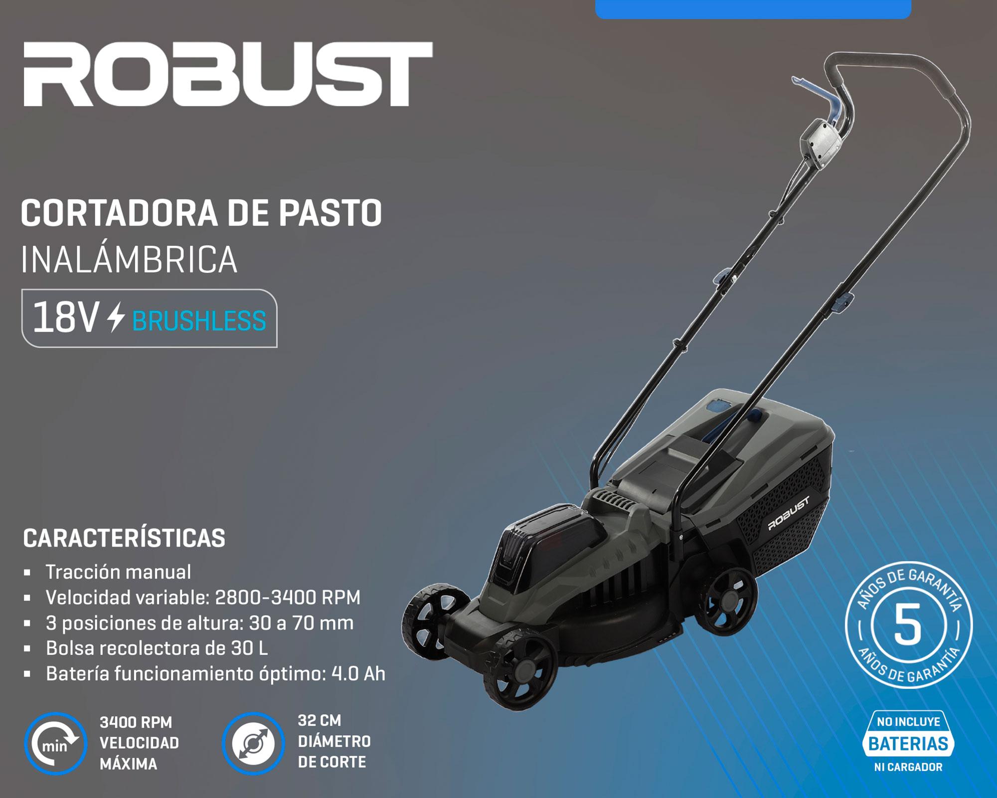 Cortadora pasto inalámbrica 32 cm 18V-5
