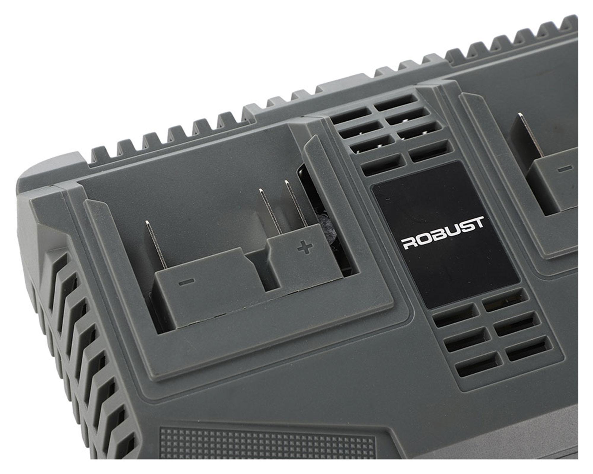Cargador para 2 baterías 18V 2.4 Ah x 2-8