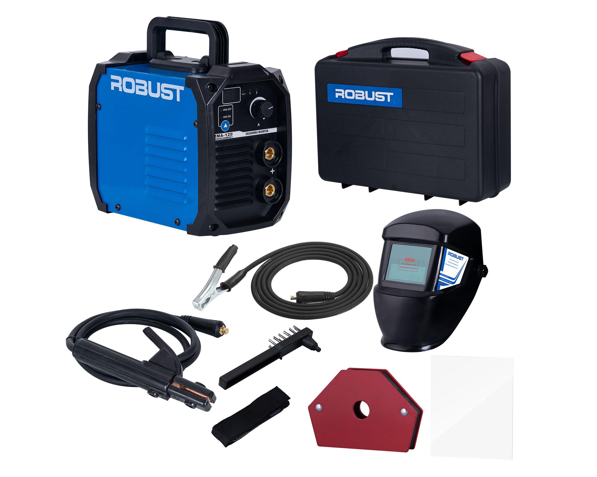 Kit soldadora 20-120 A MMA120 KIT + careta-0
