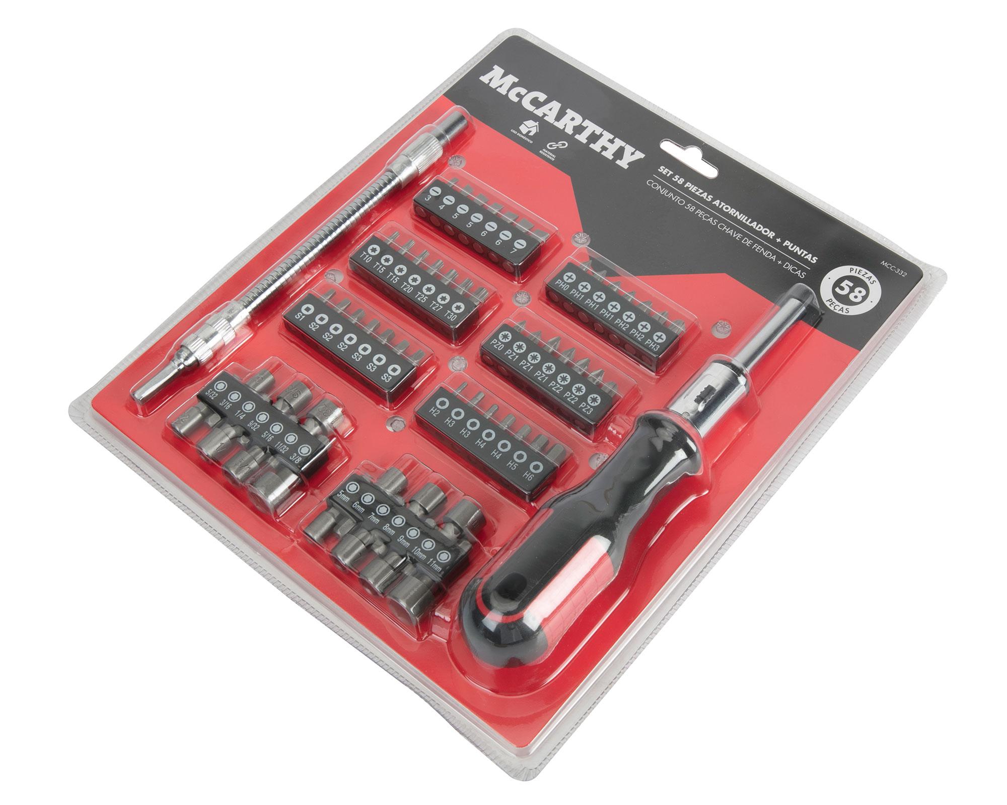 Set atornillador + puntas 58 piezas-3