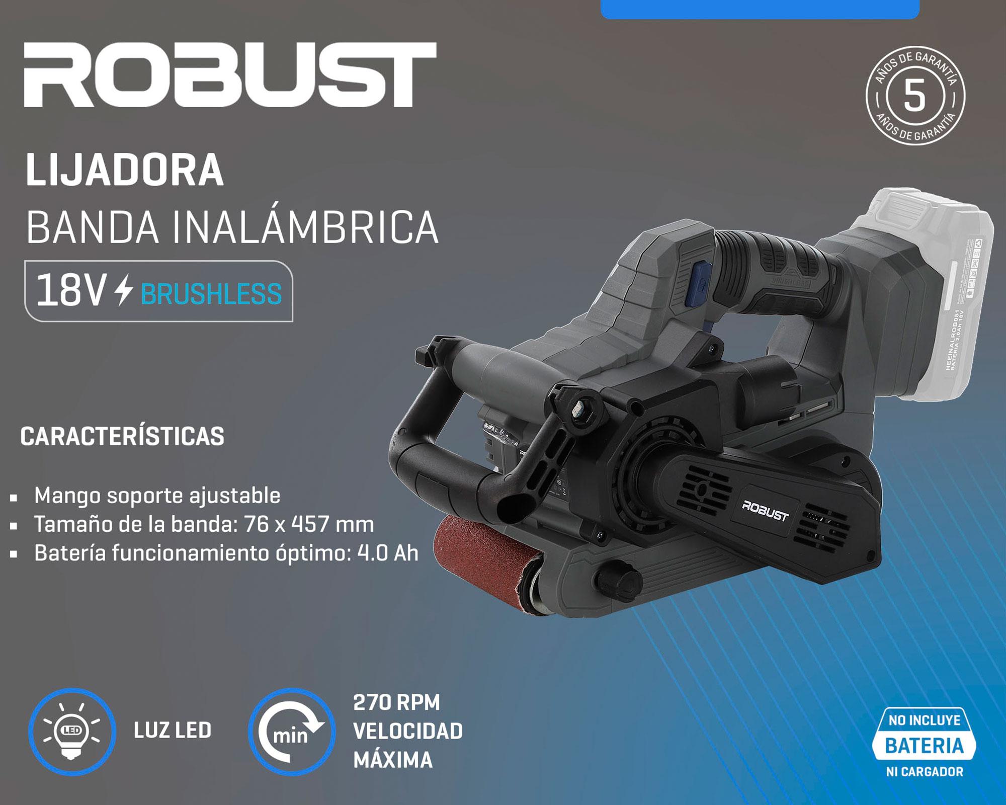 Lijadora banda inalámbrica 18V-5