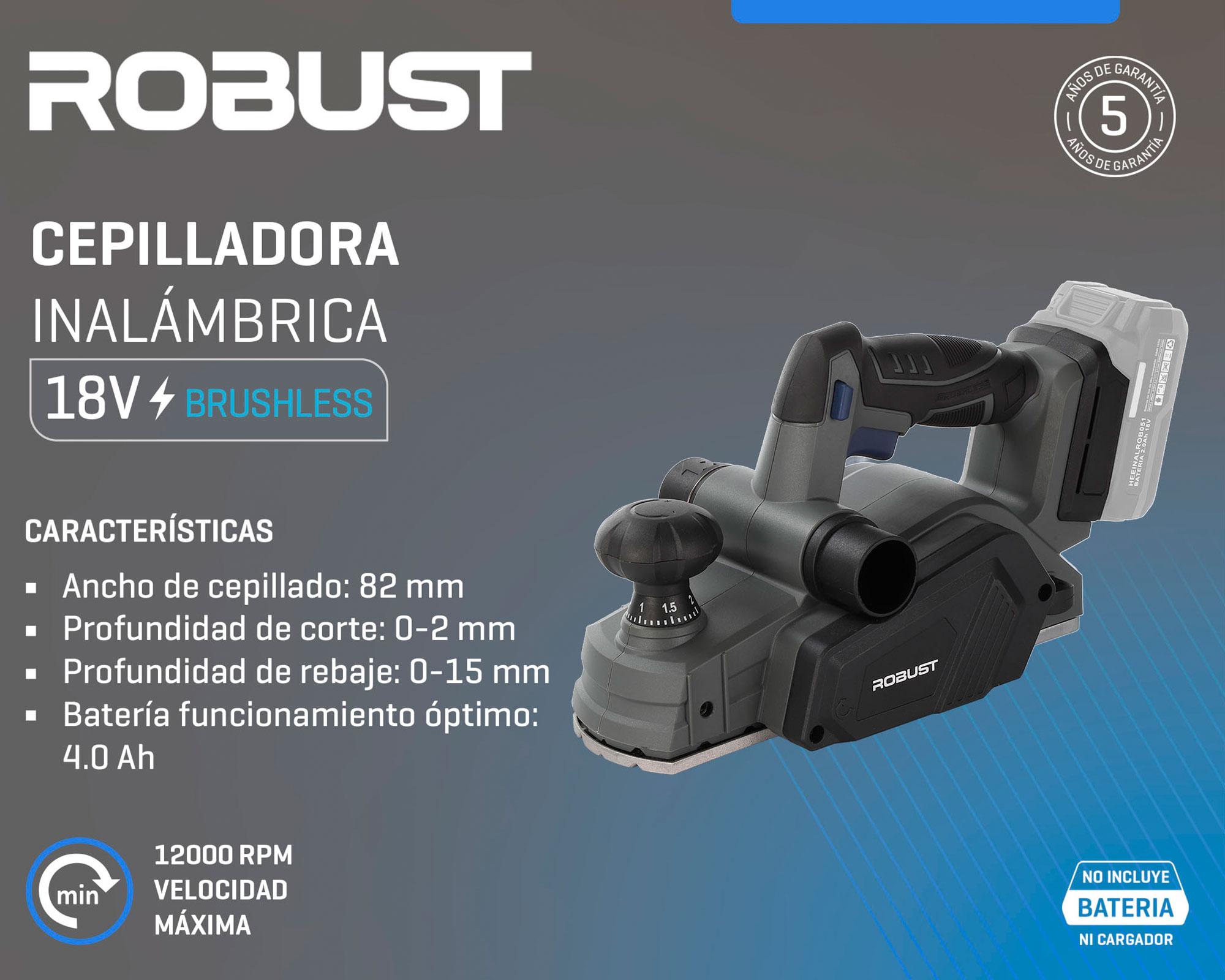 Cepilladora inalámbrica 18V Brushless-5