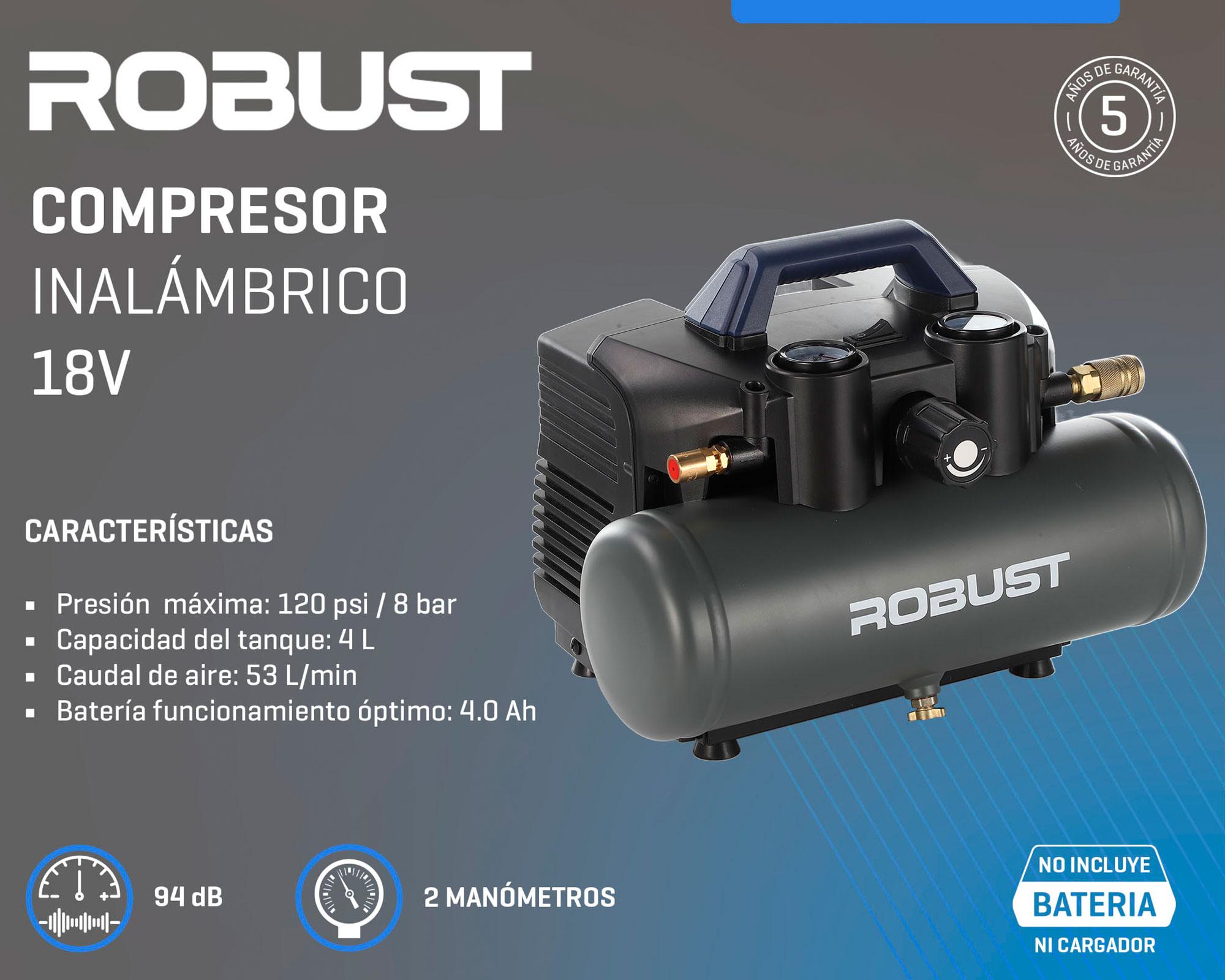 Compresor inalámbrico 8 Bar 18V-5
