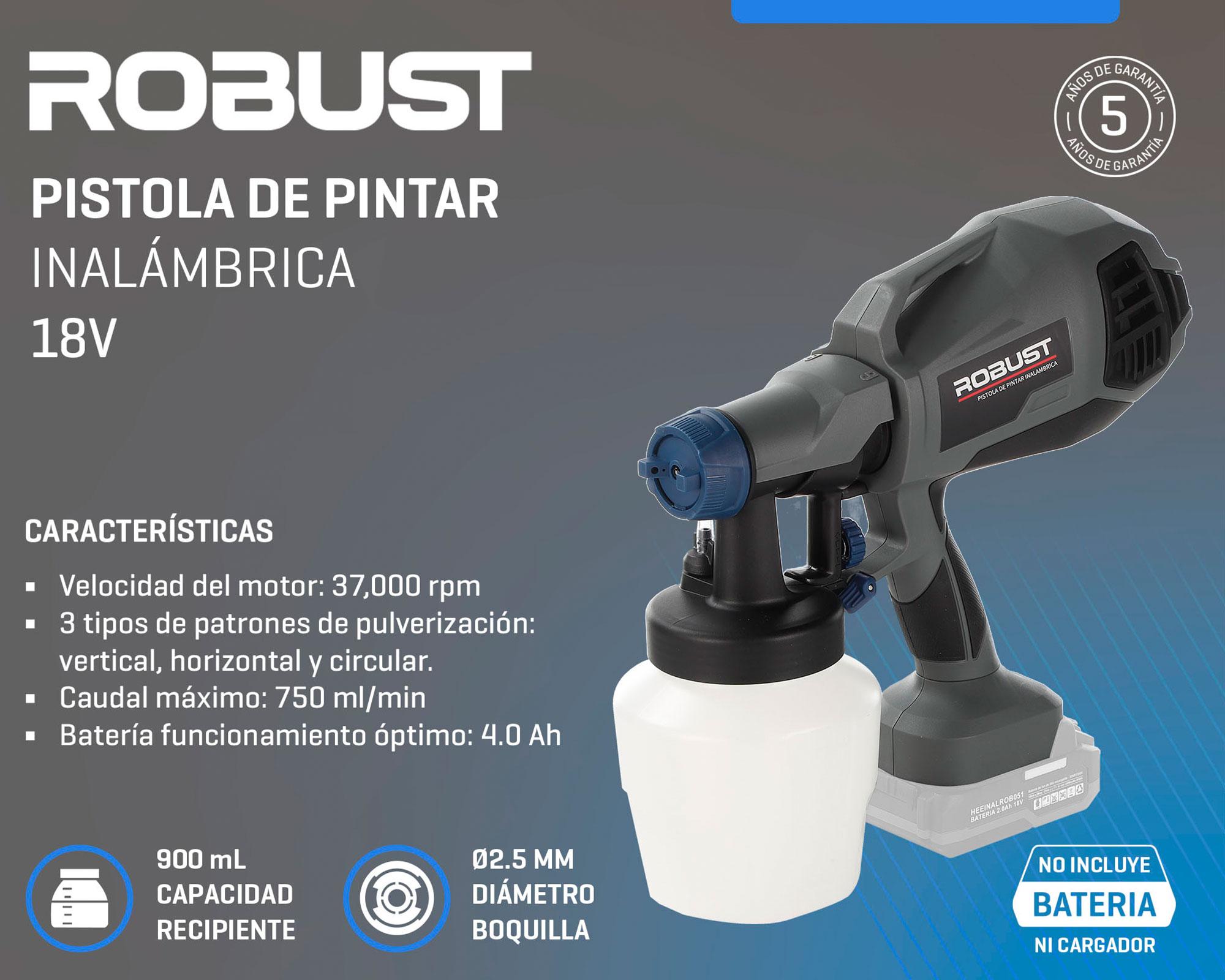 Pistola pintar inalámbrica 18V-5