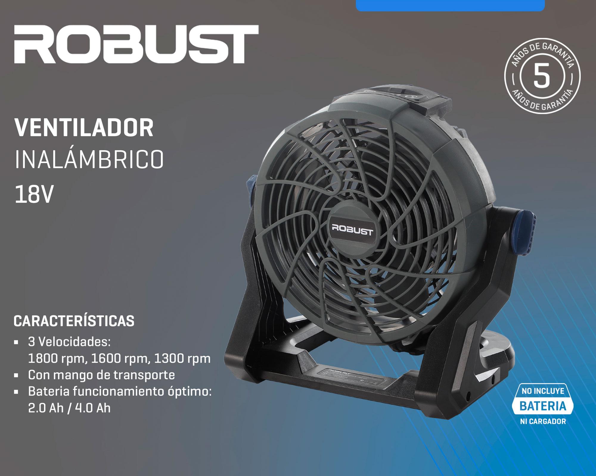 Ventilador inalámbrico 7'' 18V-5