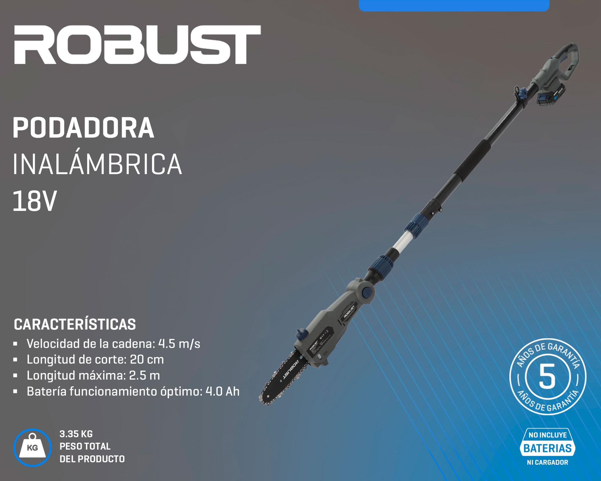 Podadora inalámbrica 8'' 18V-5