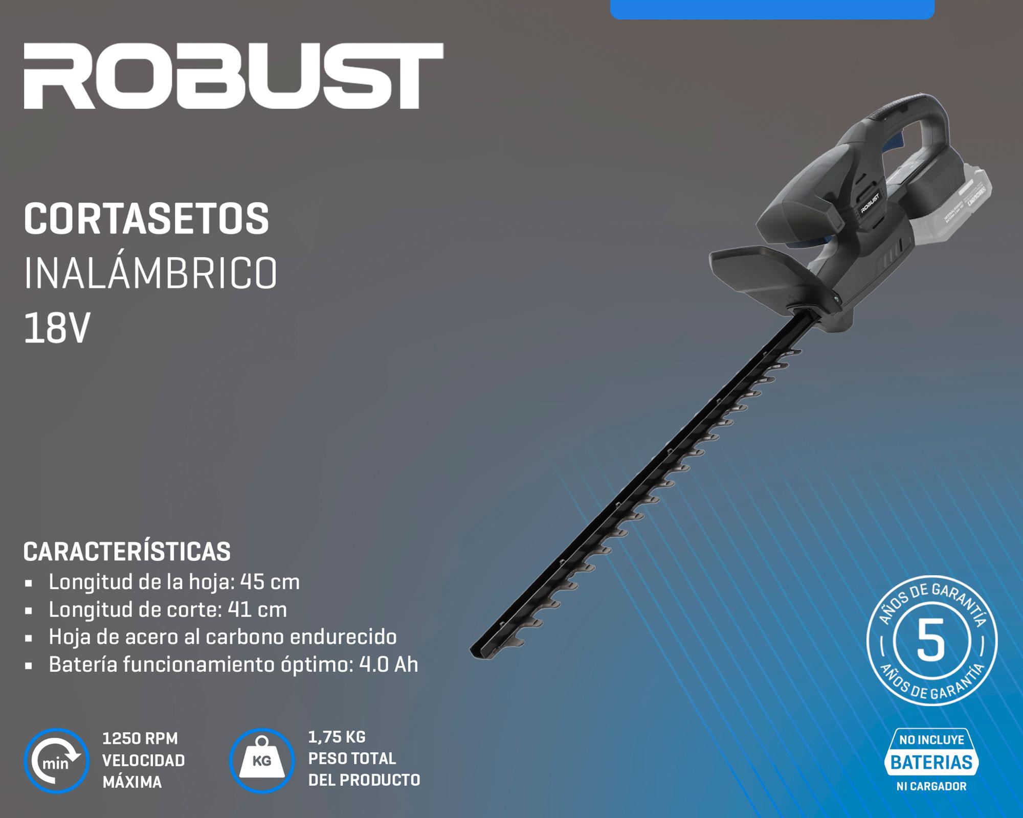 Cortasetos inalámbricos 45 cm 18V-5
