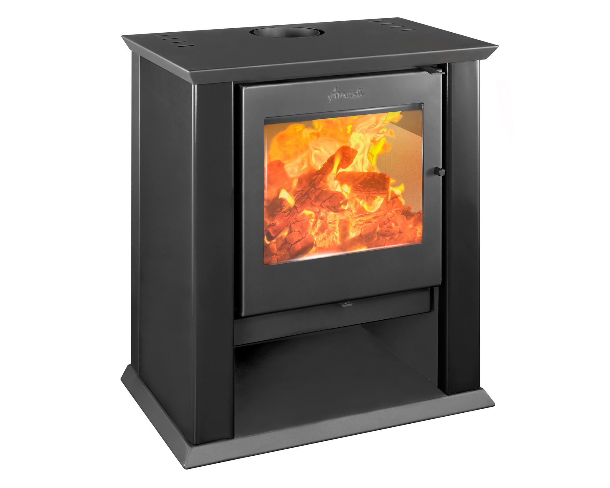 Estufa a leña Classic 500 13kW negro + kit Instalación-1