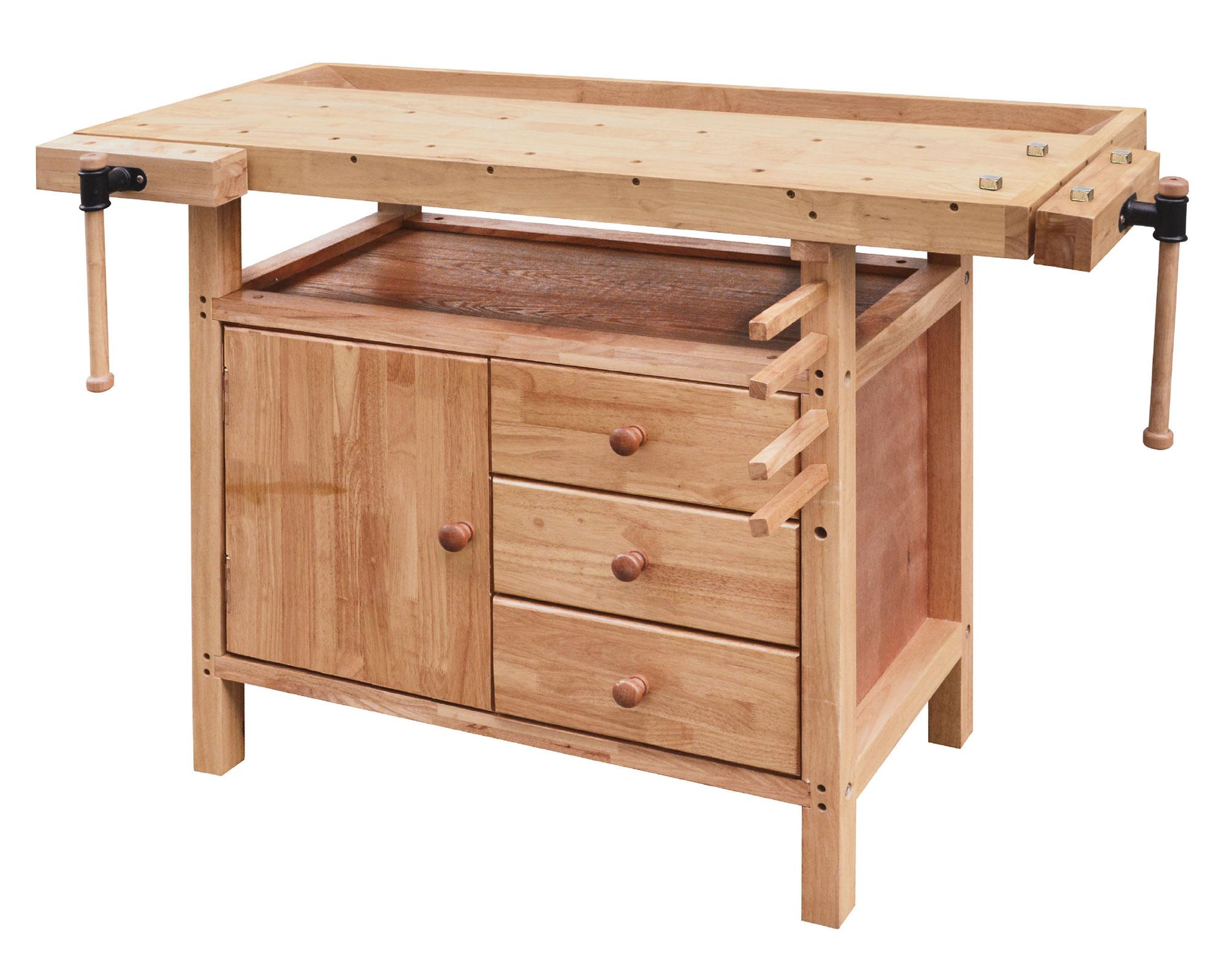 Banco trabajo madera Premium madera 86x126x62 cm-0