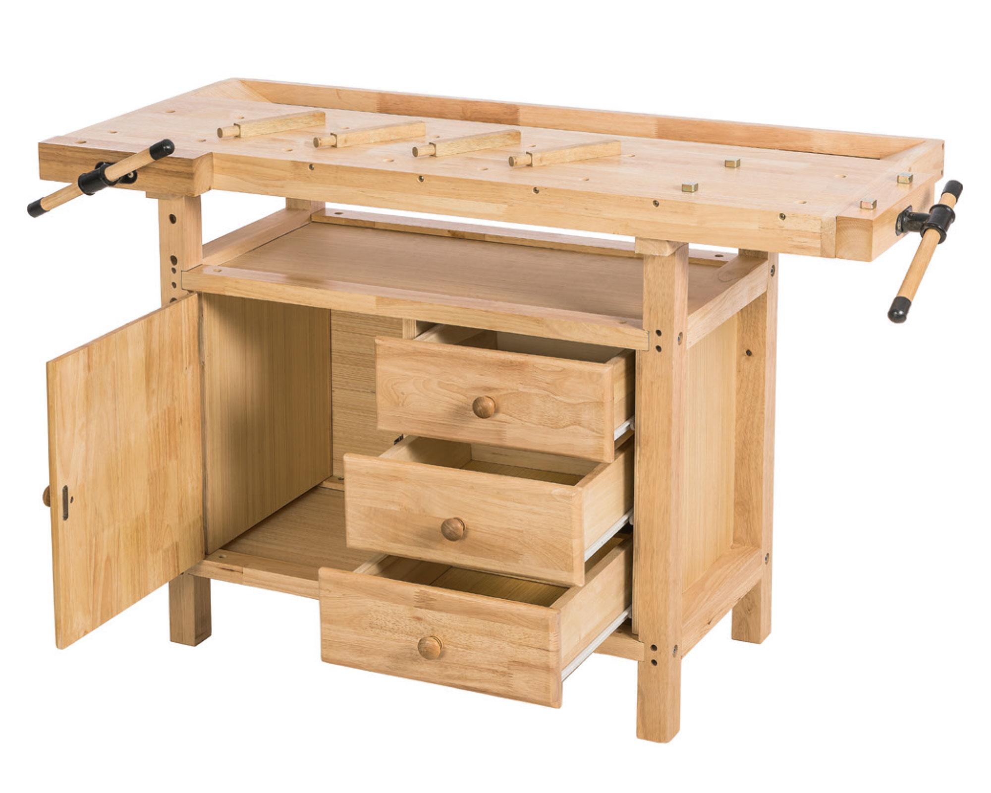 Banco trabajo madera Premium madera 86x126x62 cm-1
