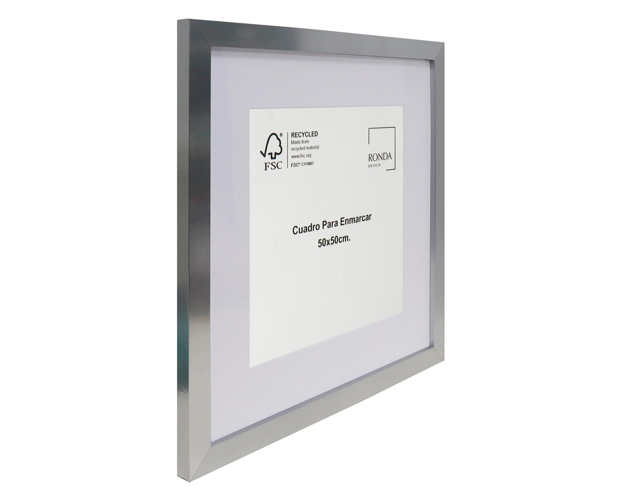 Cuadro para enmarcar 50x50 cm plata-1