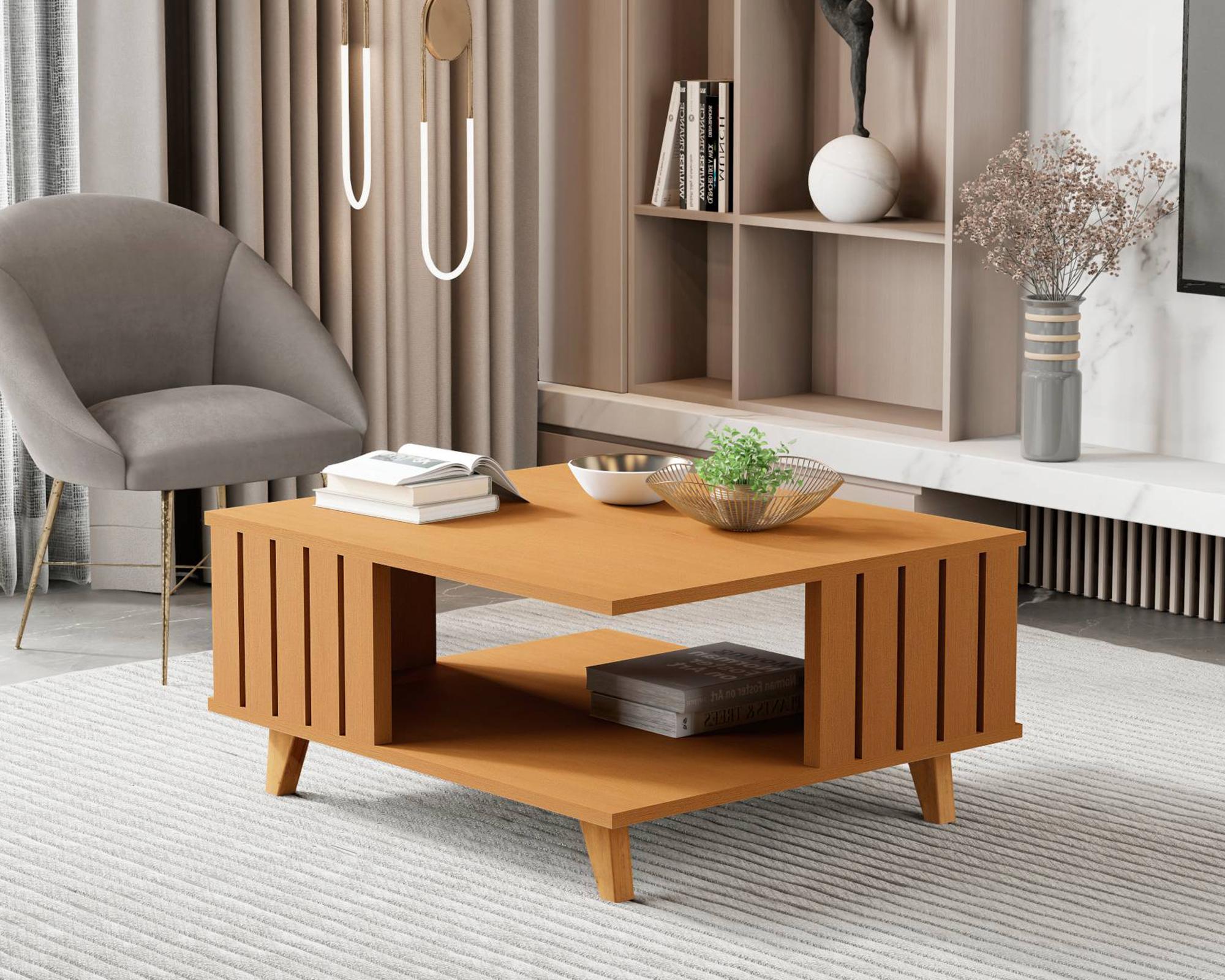 Mesa de centro rectangular Acaí caramelo-2