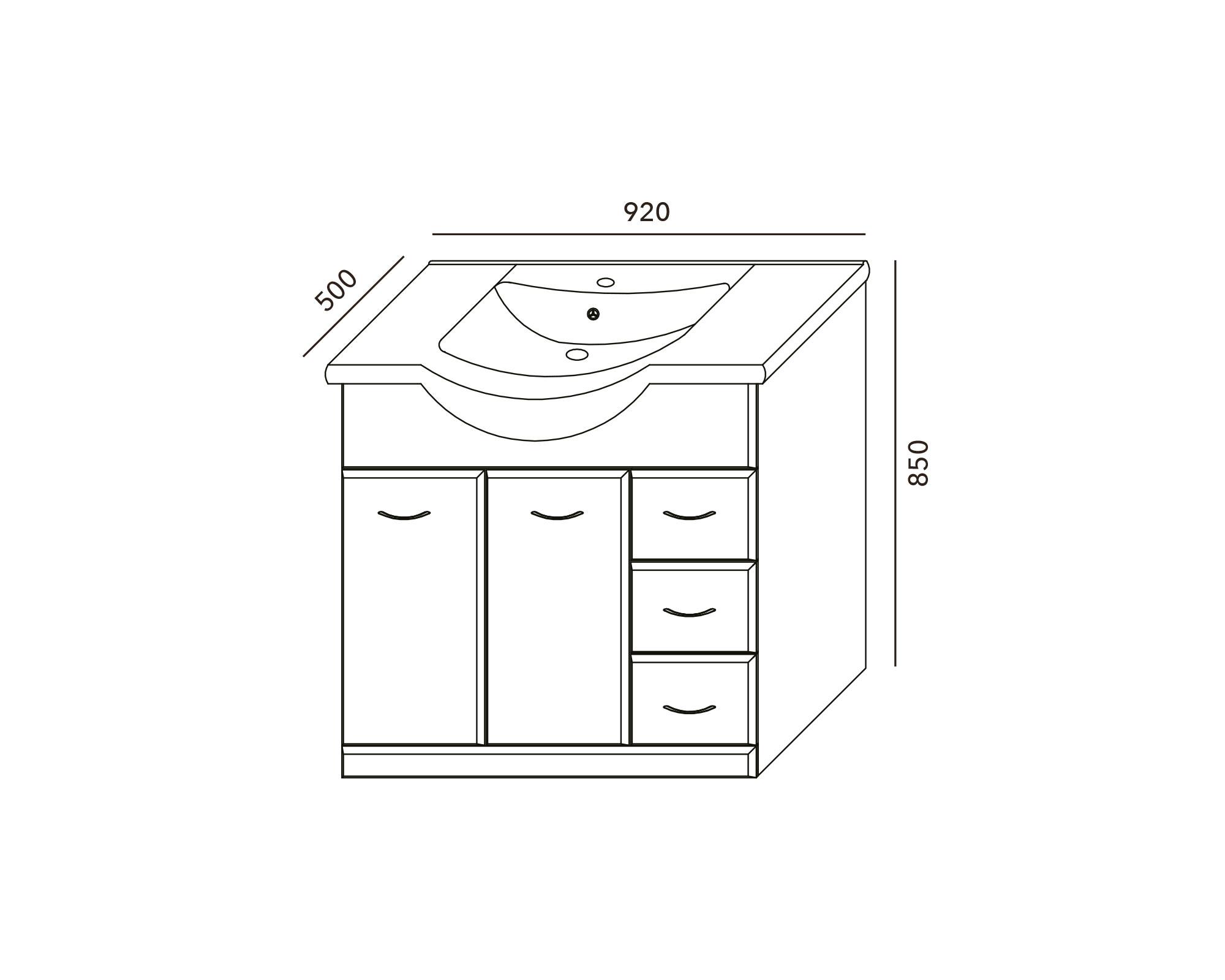 Mueble vanitorio 92 cm-3